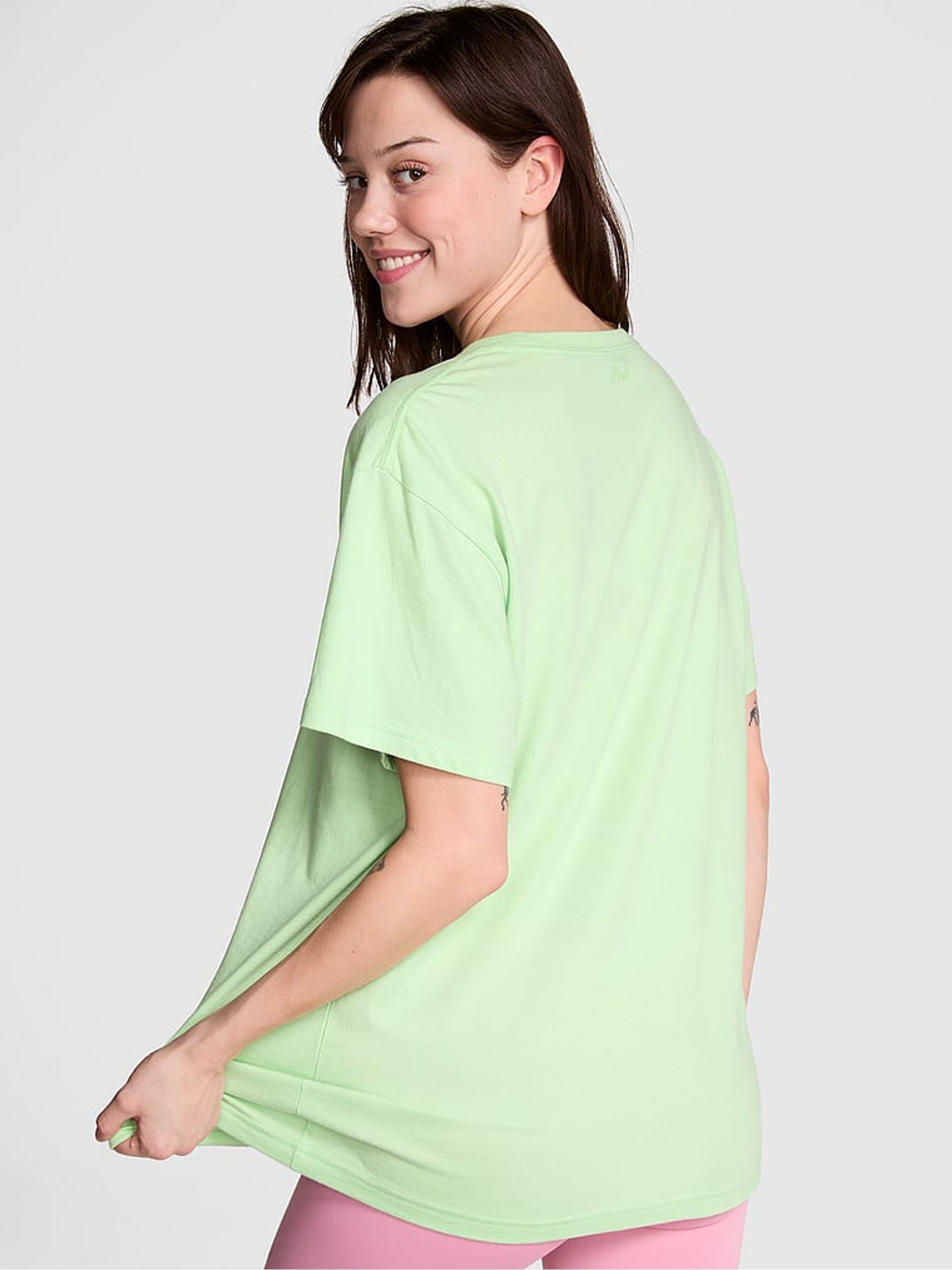 Pale Petal Green Short Sleeve Oversized T-Shirt - Image 2 of 3
