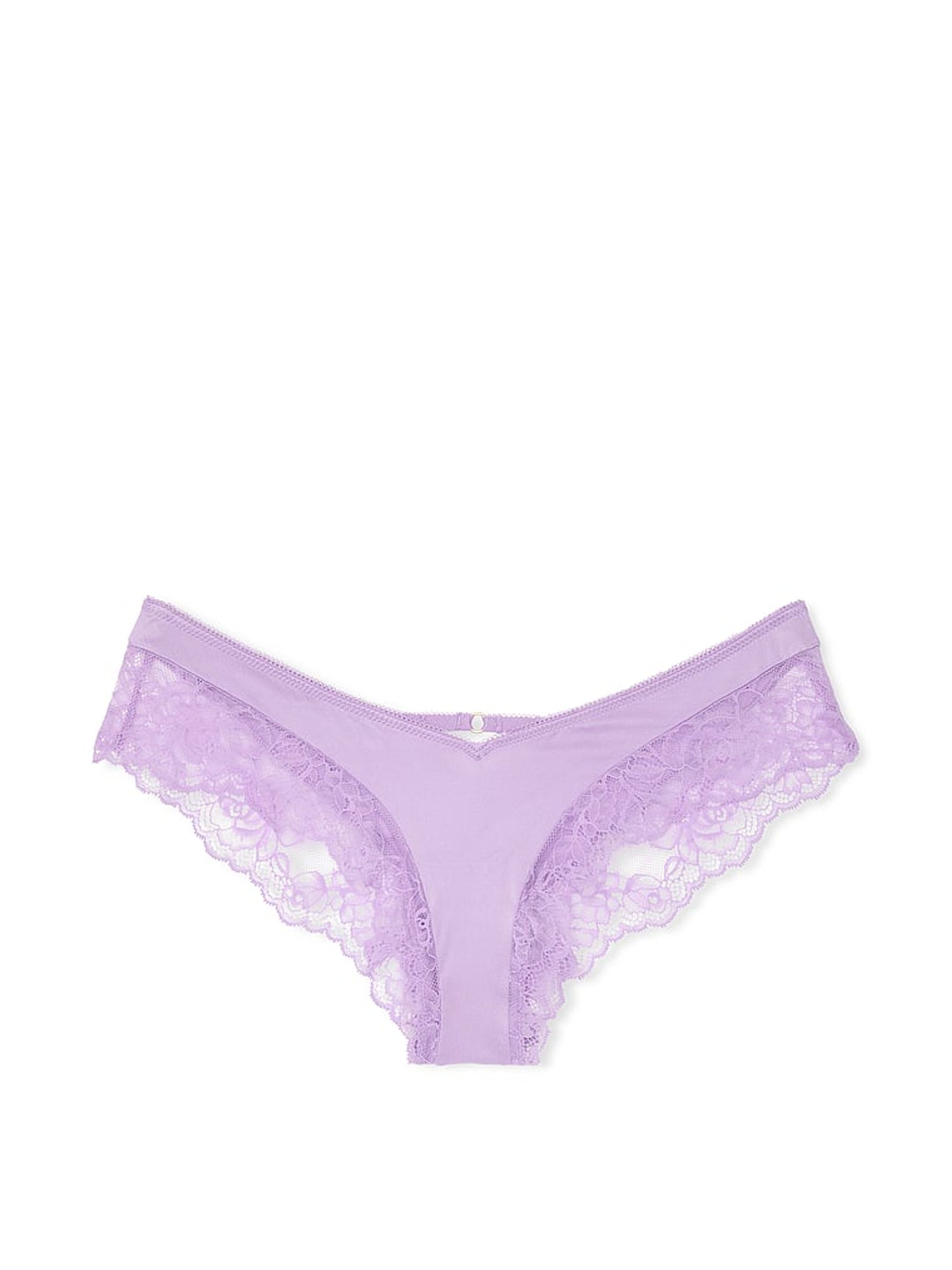 Charmed Violet Purple Cheeky Rose Lace Trim Knickers - Image 3 of 3