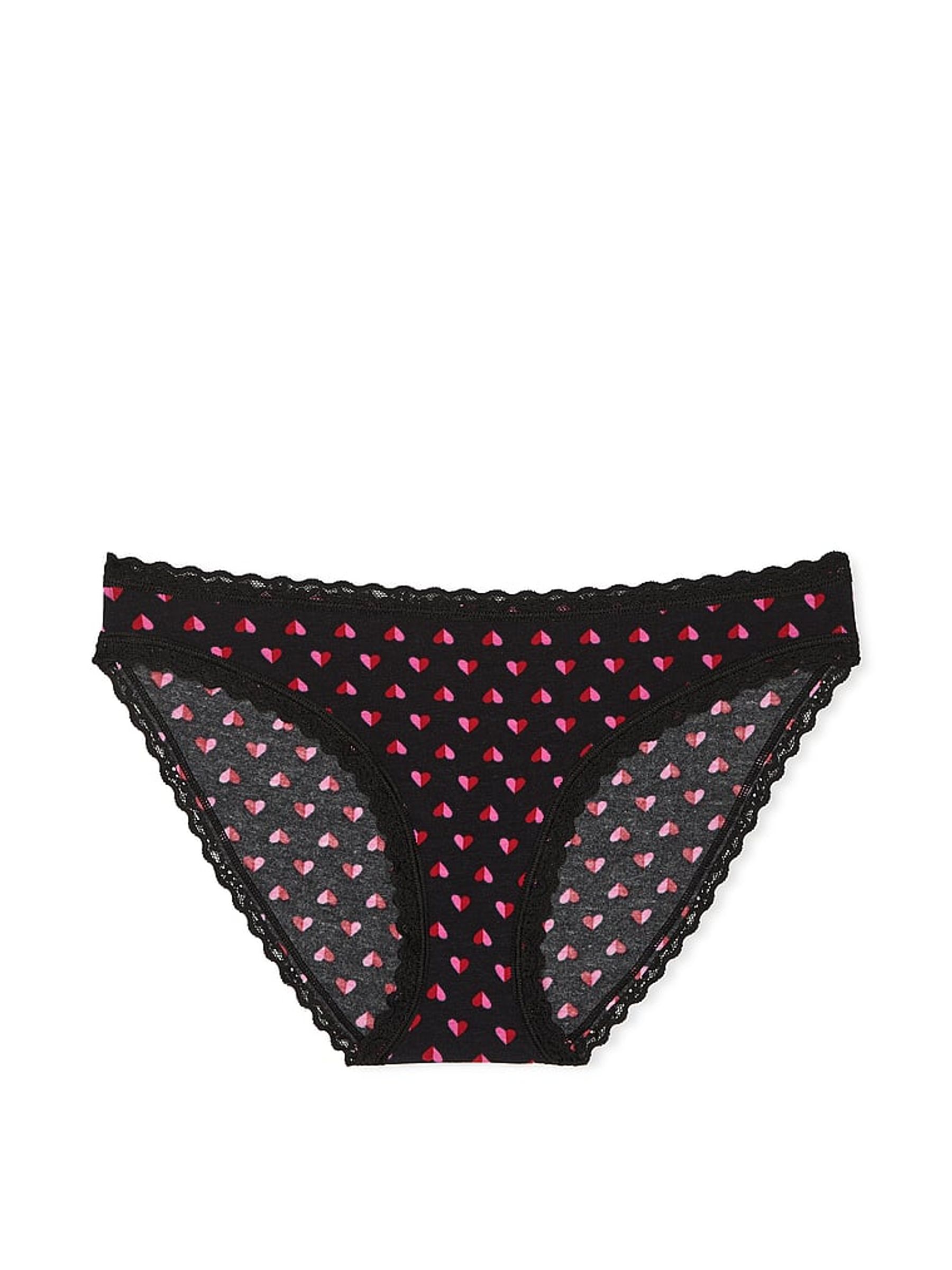 Black Two Tone Heart Bikini Knickers - Image 3 of 3