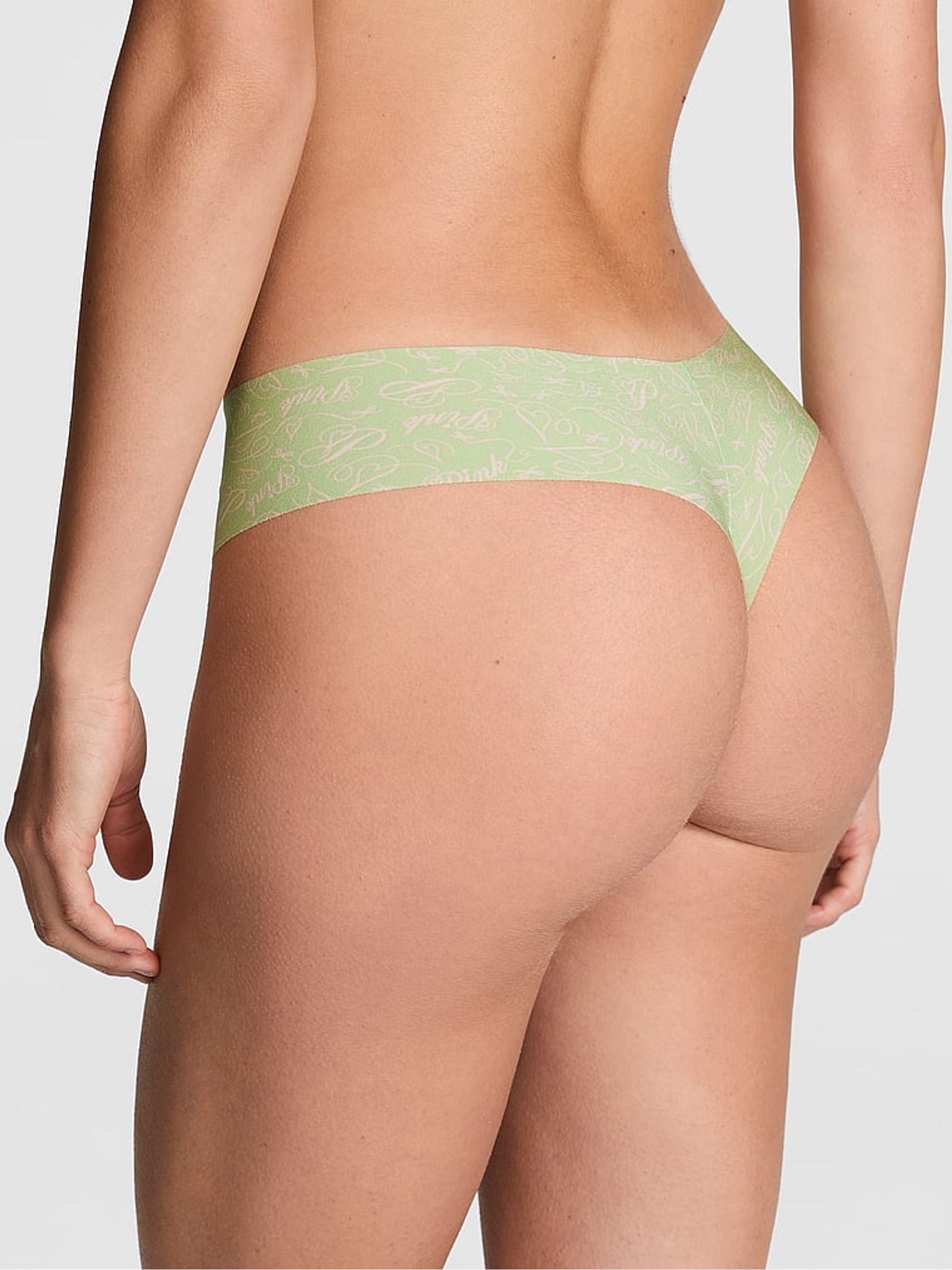 Pale Petal Green Thong Knickers - Image 2 of 3