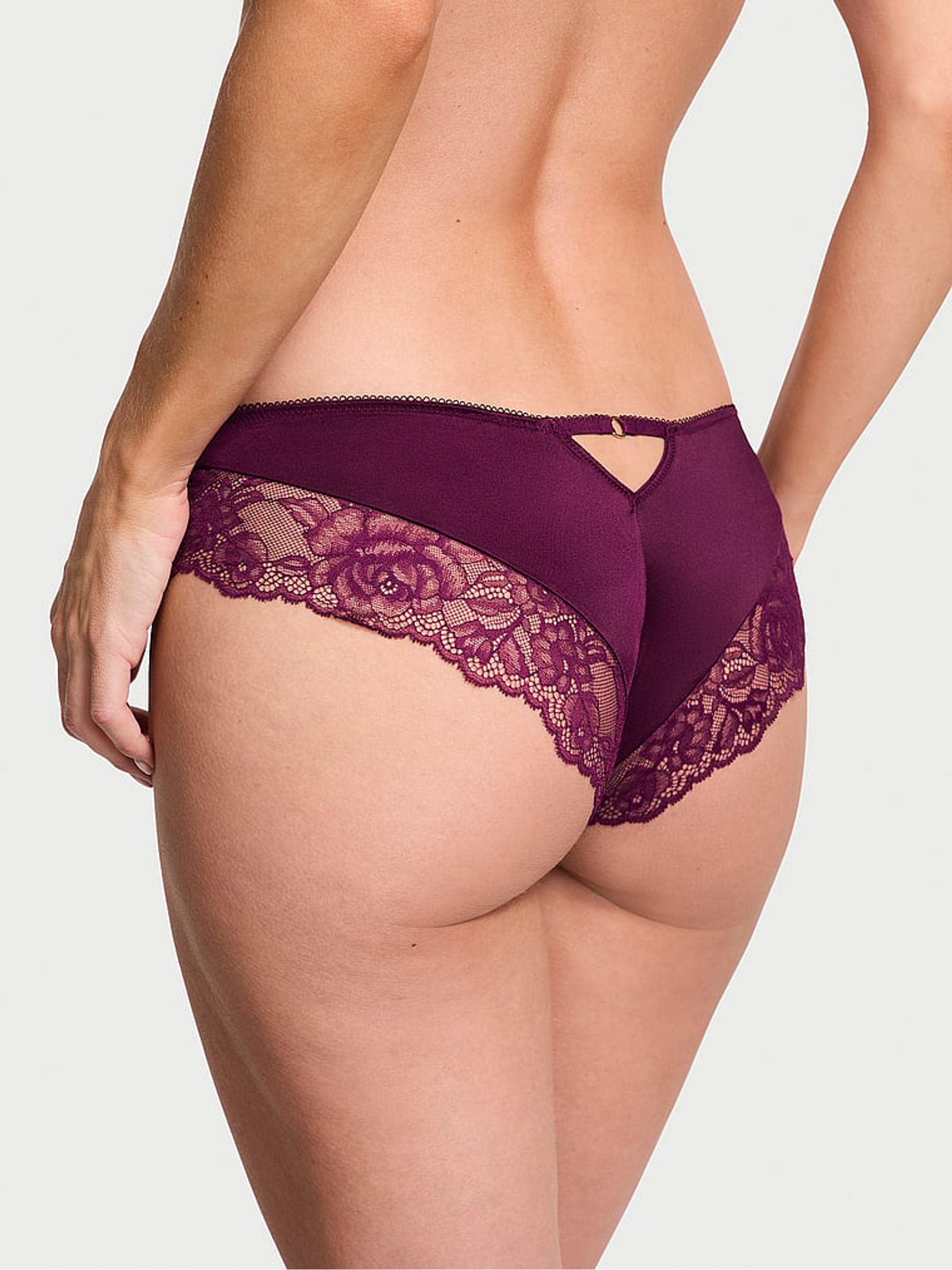 Kir Red Cheeky Rose Lace Trim Knickers - Image 2 of 3