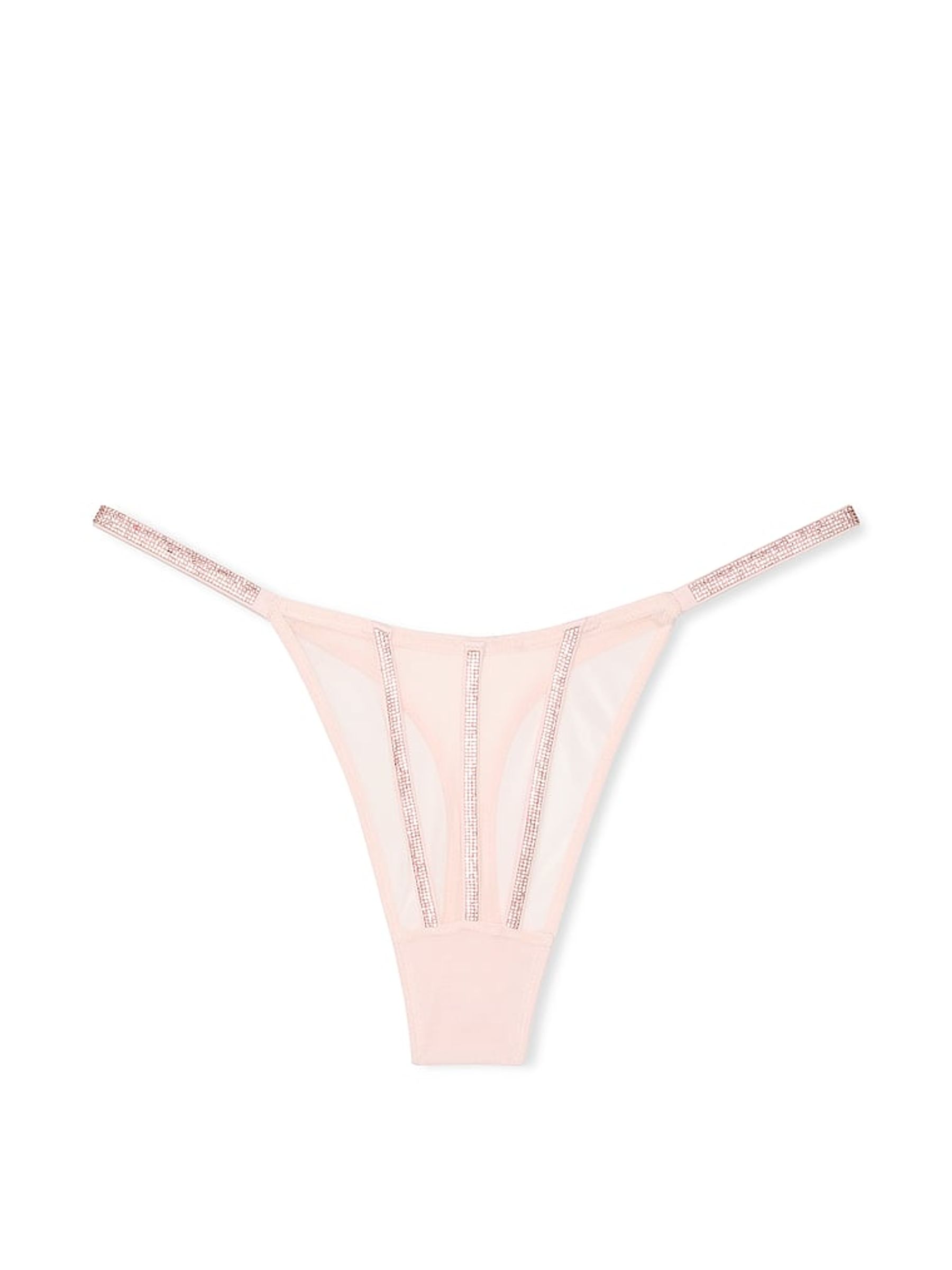 Angel Pink Sheer Shine Thong Knickers - Image 3 of 3