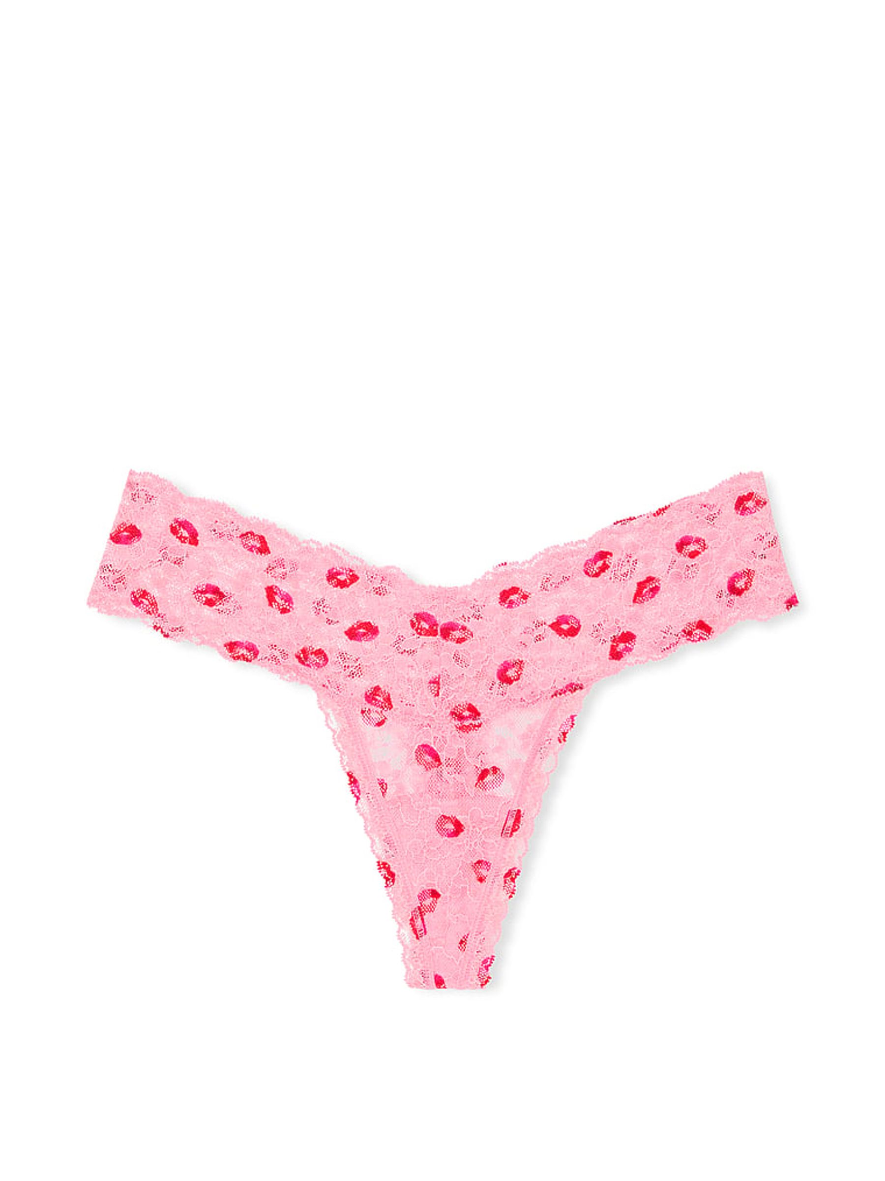 Pink Hope Lips Thong Knickers - Image 3 of 3