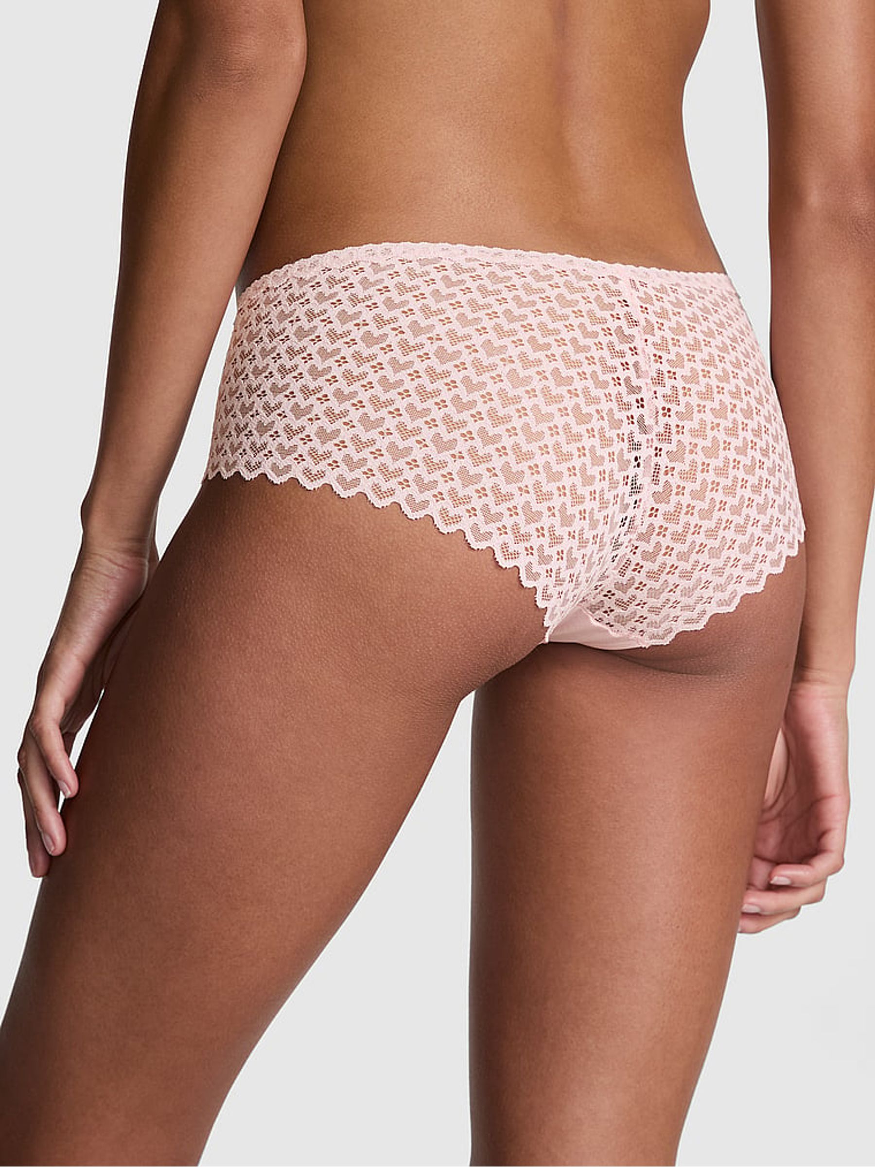 Angel Pink Hipster No Show Heart Lace Knickers - Image 2 of 3 Angel Pink Hipster No Show Heart Lace Knickers - Image 2 of 3