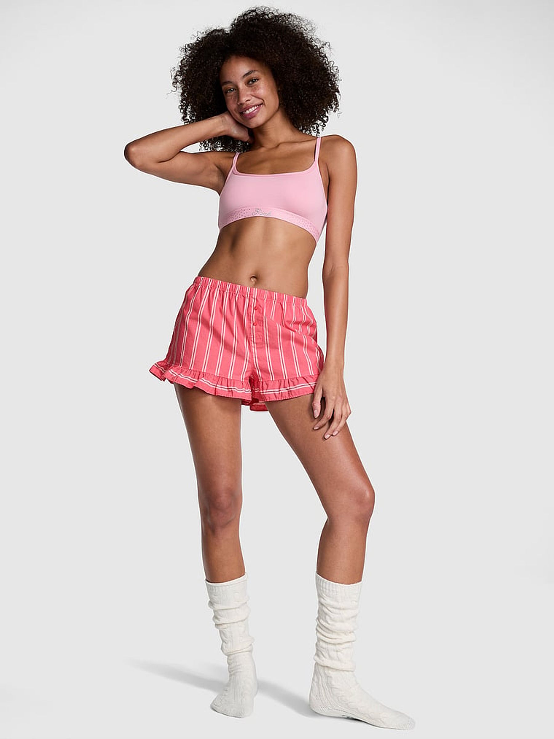 Double Bubble Pink Short Pyjama Bottoms - Image 1 of 3