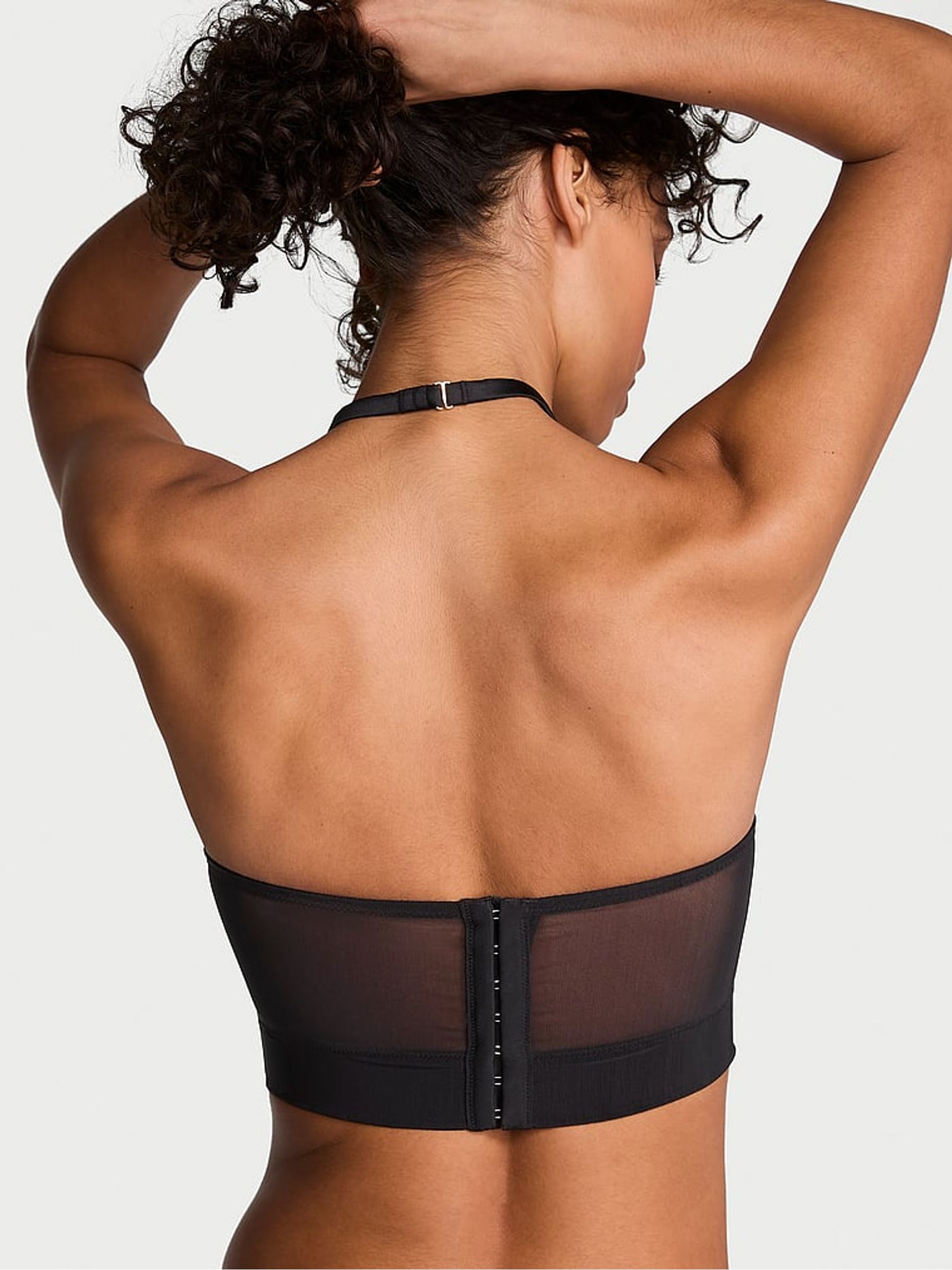 Black Rosette Corset Bra Top - Image 2 of 3
