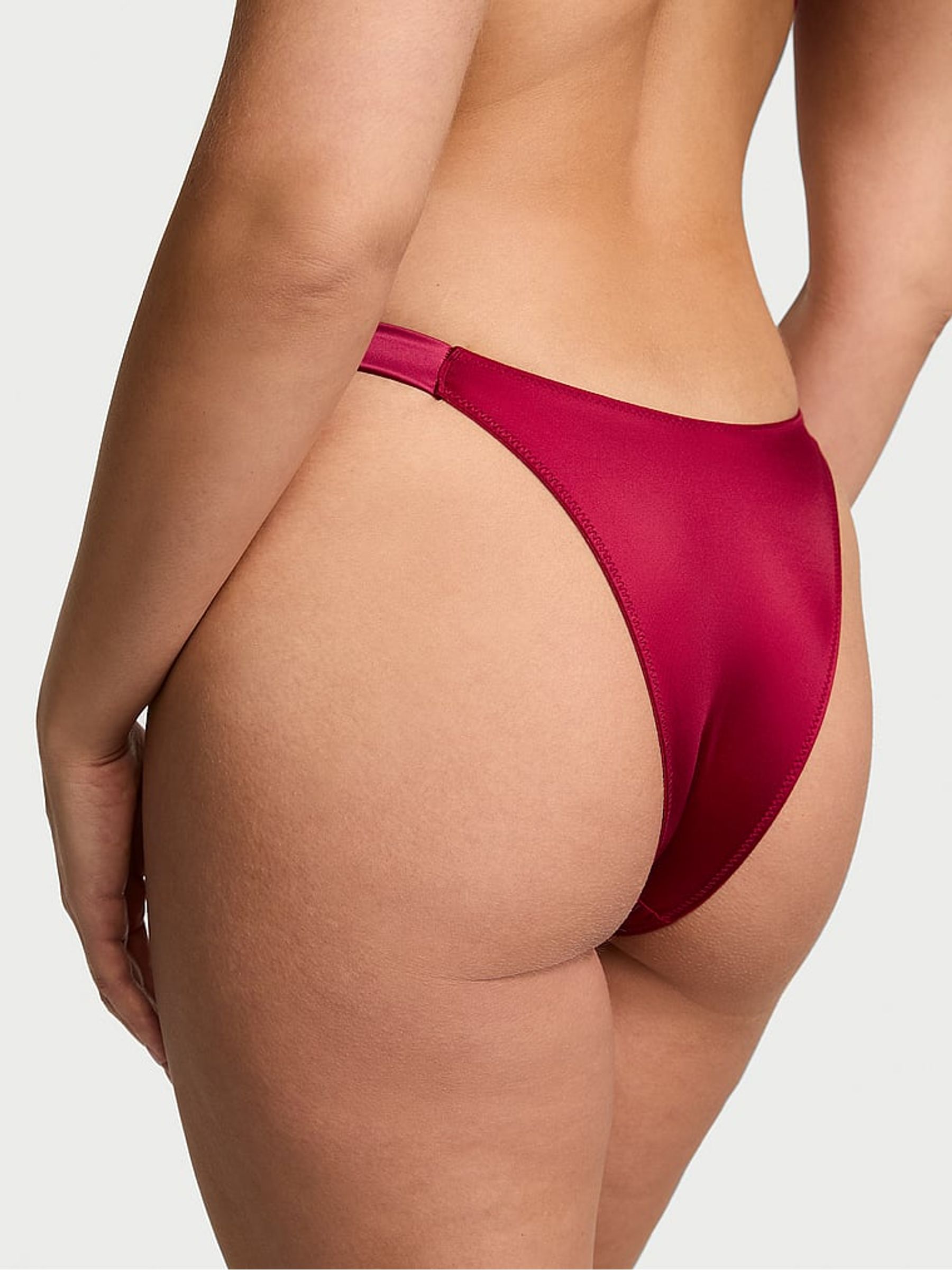 Red Lacquer Brazilian Scattered Shine Strap Knickers - Image 2 of 2