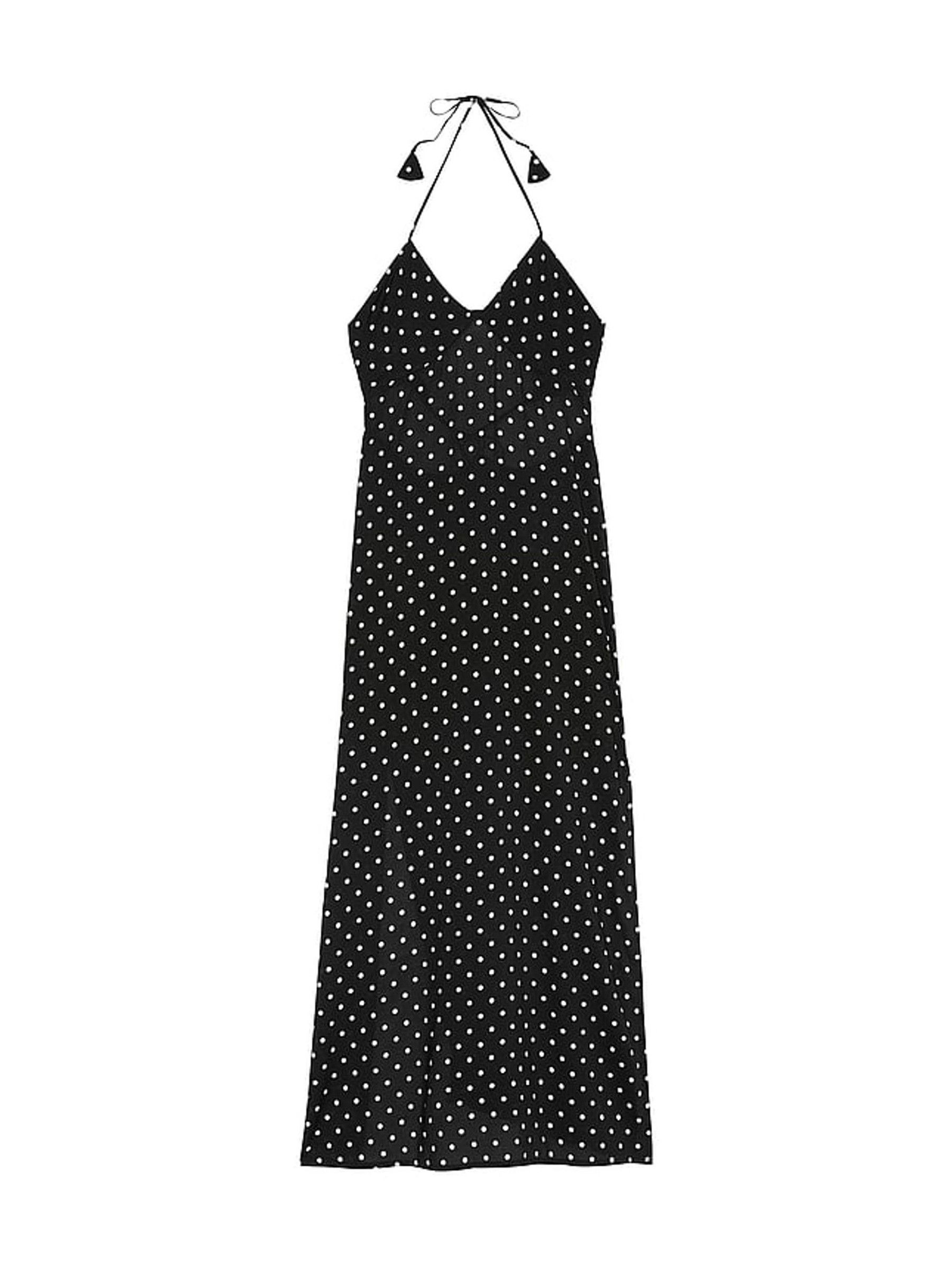 Black And White Dot Cover Up Maxi Dress - Image 3 of 3