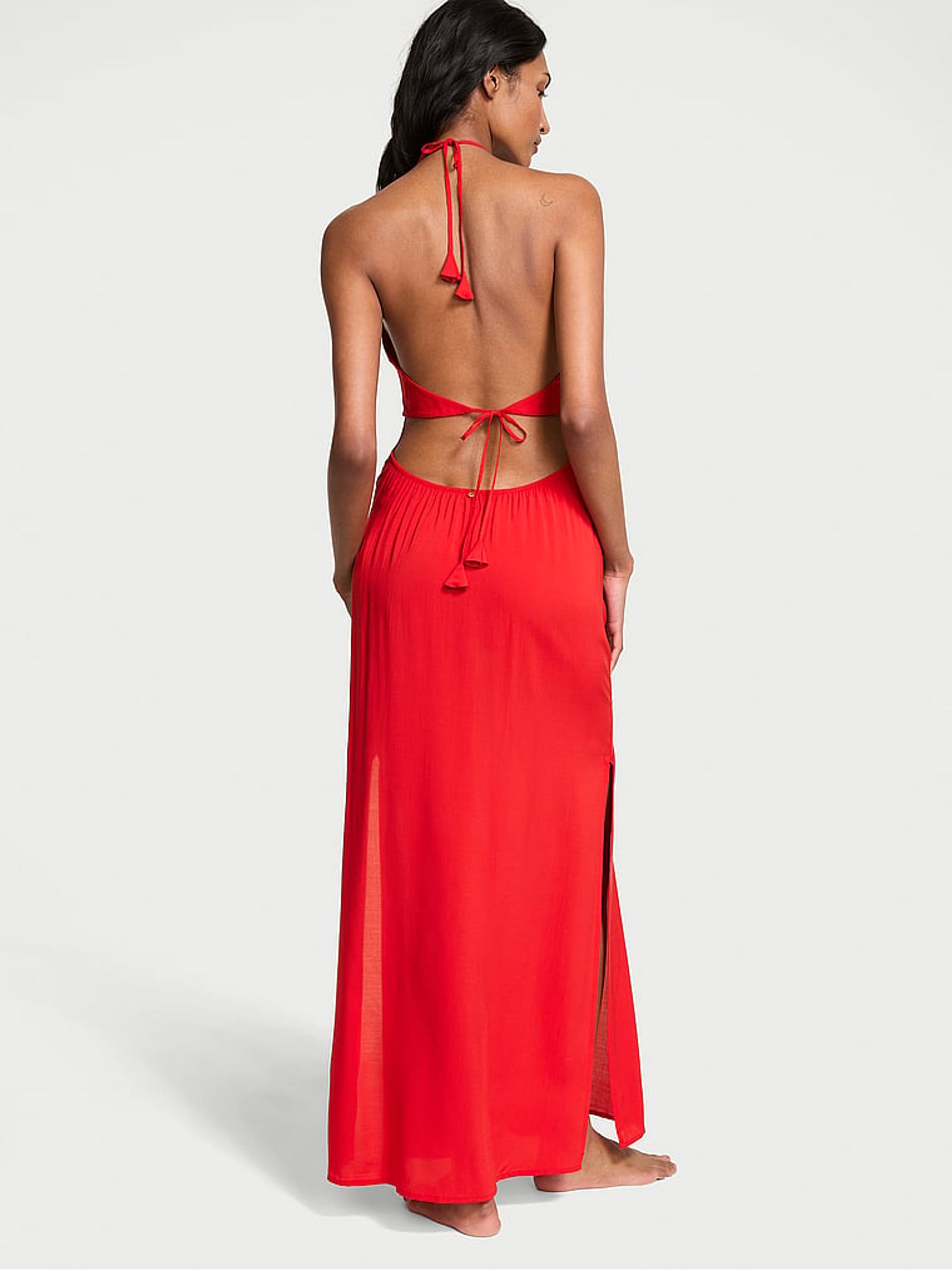 Vermillion Red Cover Up Maxi Dress - Image 2 of 3