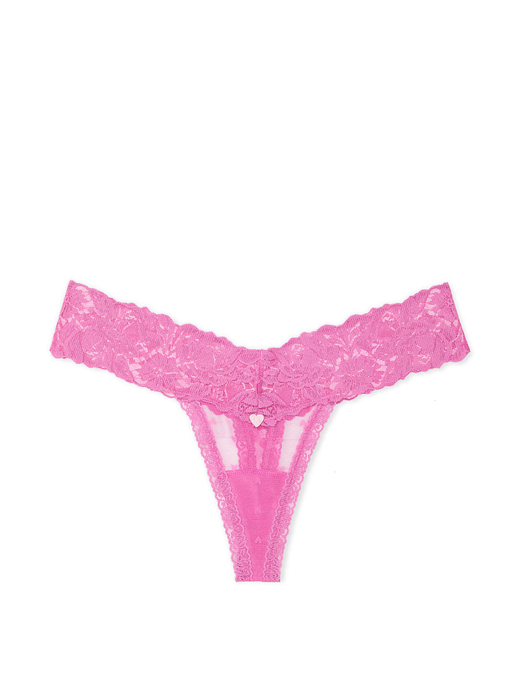 New Peony Pink Thong Knickers - Image 1 of 1