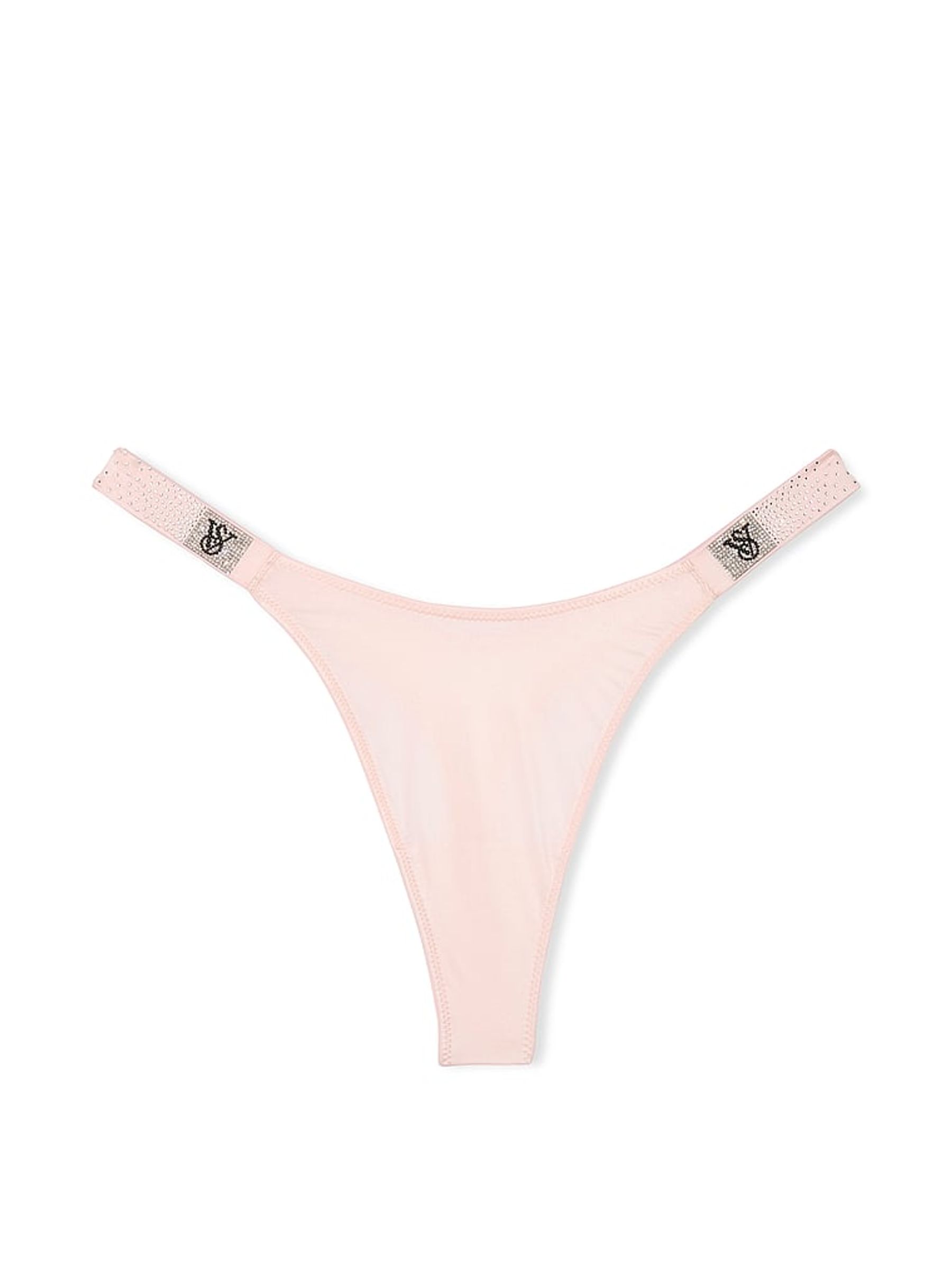 Angel Pink Thong Scattered Shine Strap Knickers - Image 3 of 3