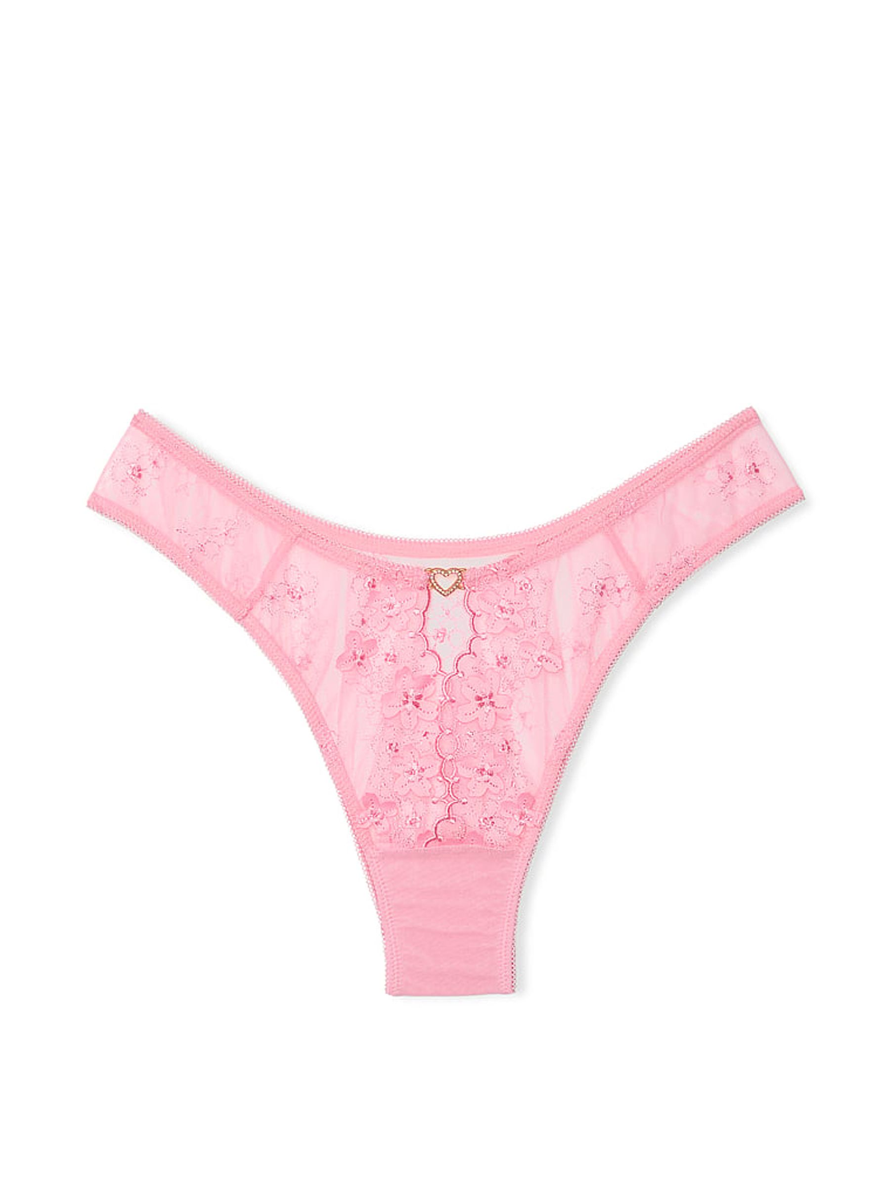 Pink Hope Brazilian Pretty Petals Embroidered Knickers - Image 3 of 3