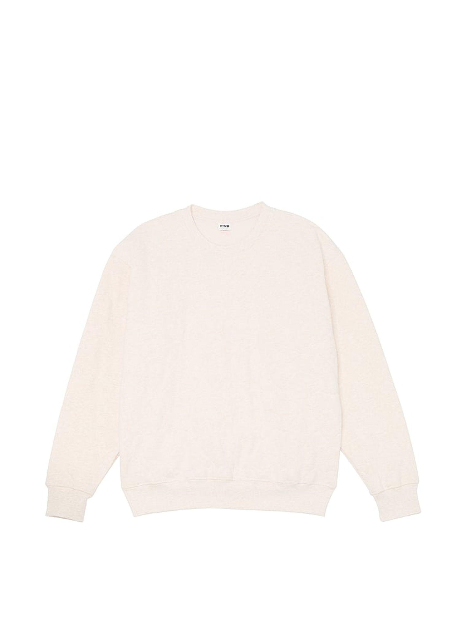 Natural Heather White Quilted Heart Crewneck Sweatshirt - Image 3 of 3