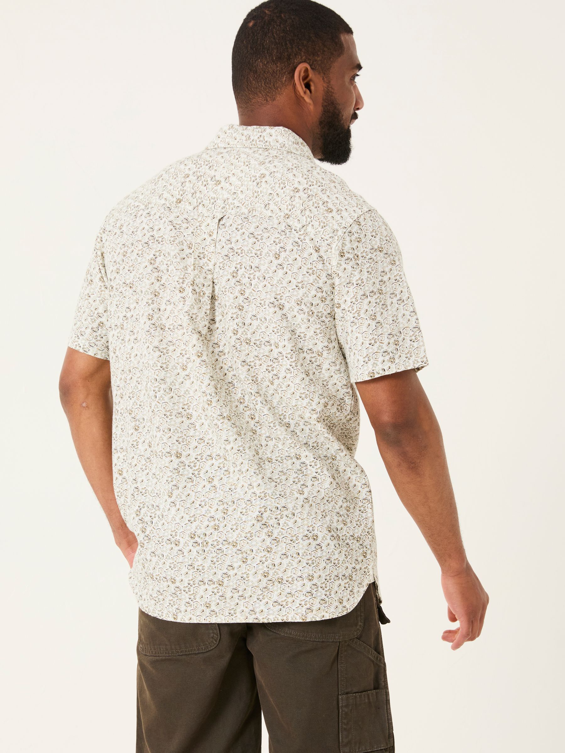 Grey Short Sleeve Beeble Geo Print Shirt - Image 3 of 6