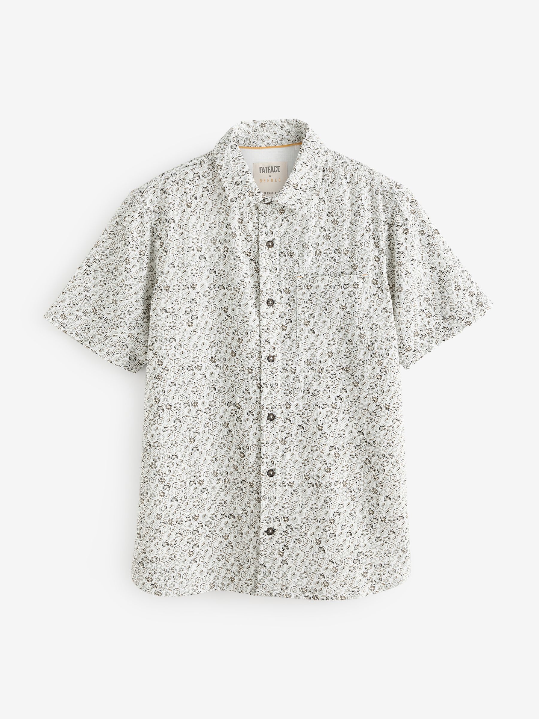 Grey Short Sleeve Beeble Geo Print Shirt - Image 6 of 6