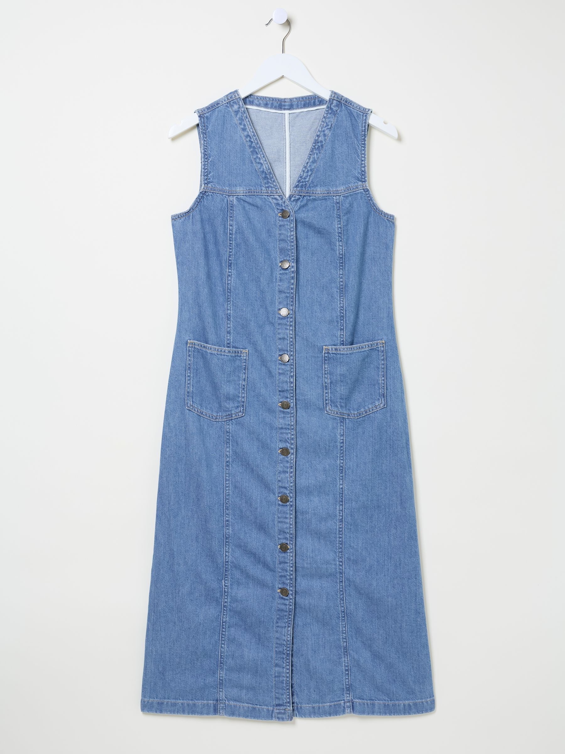 Light Blue Denim Denim 100% Cotton Shift Dress - Image 6 of 6