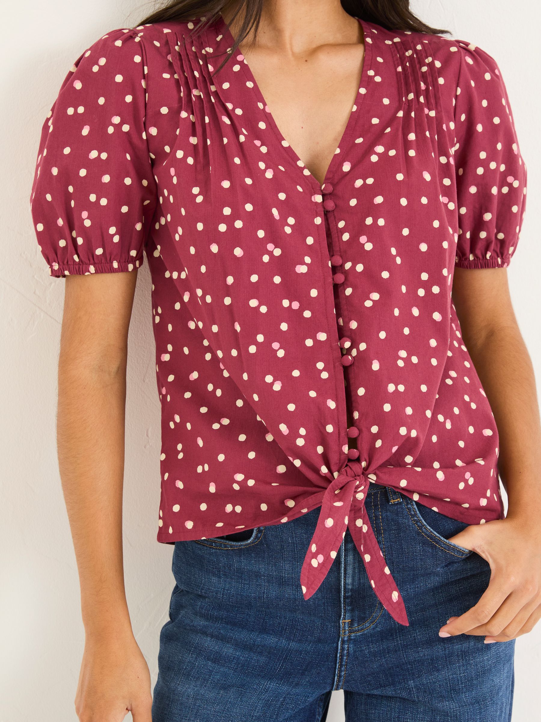 Burgundy Red Savannah Blouse - Image 4 of 5