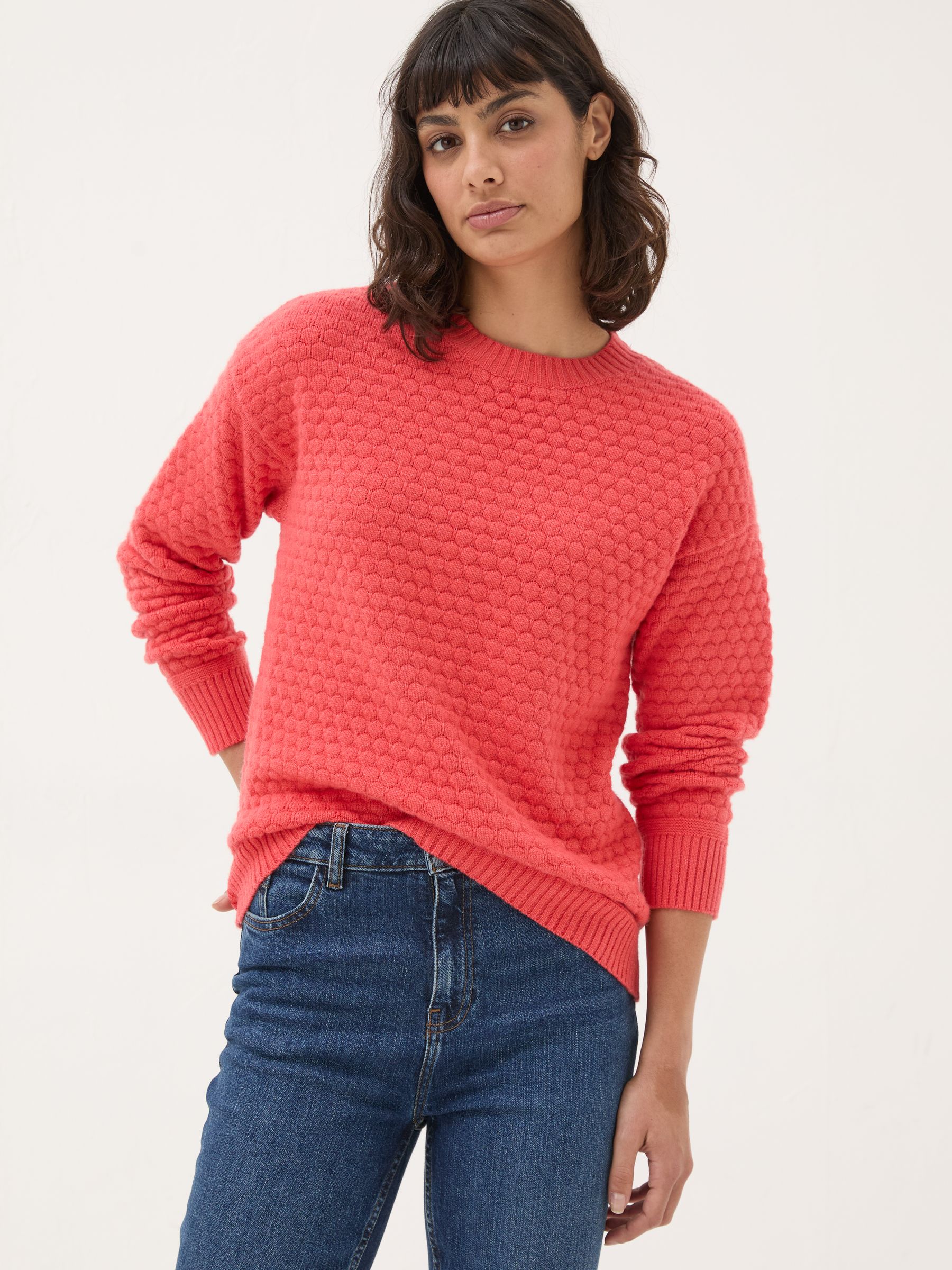 Red Ayla Knitted Jumper - Image 1 of 5 Red Ayla Knitted Jumper - Image 1 of 5