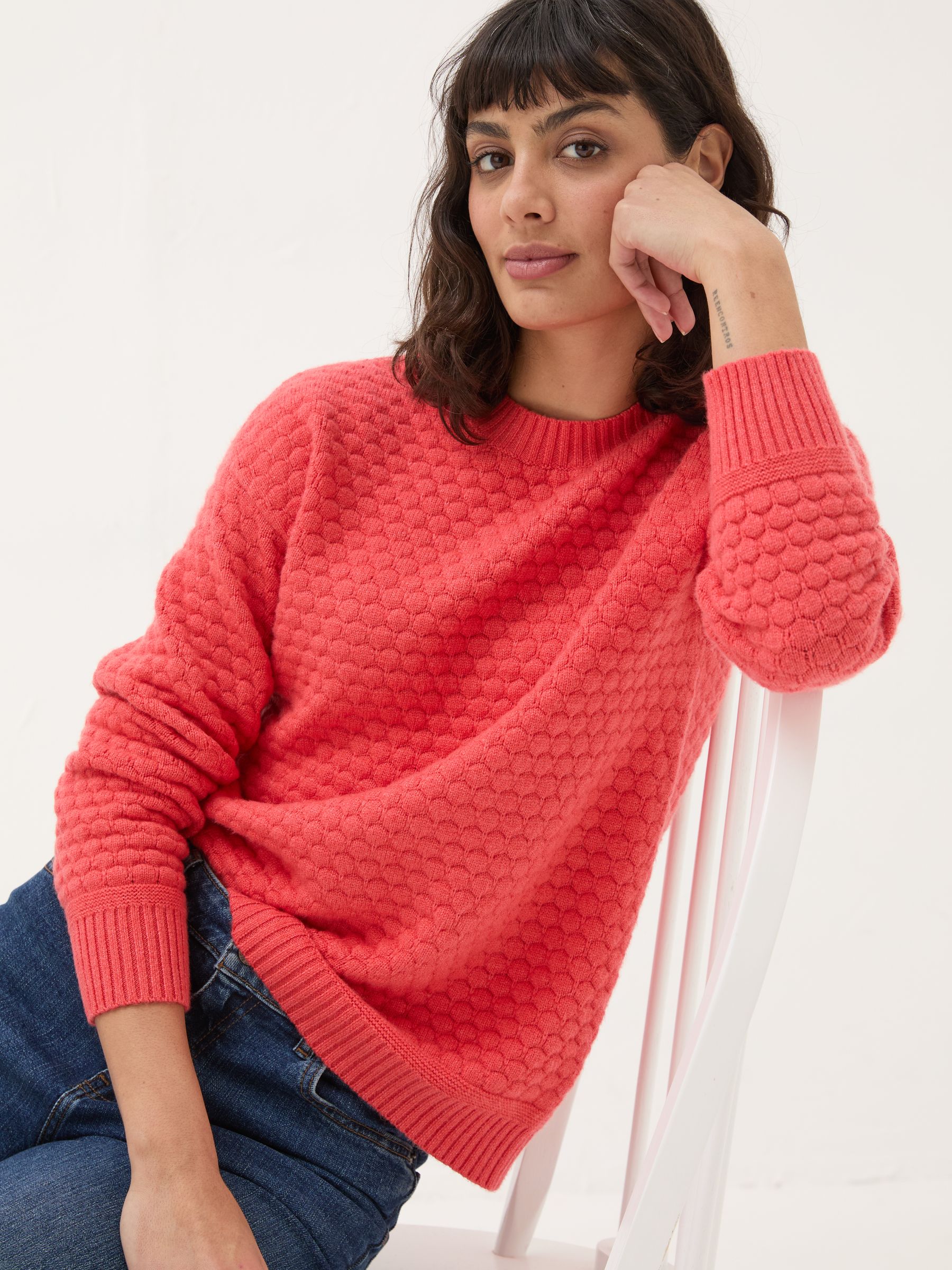 Red Ayla Knitted Jumper - Image 3 of 5
