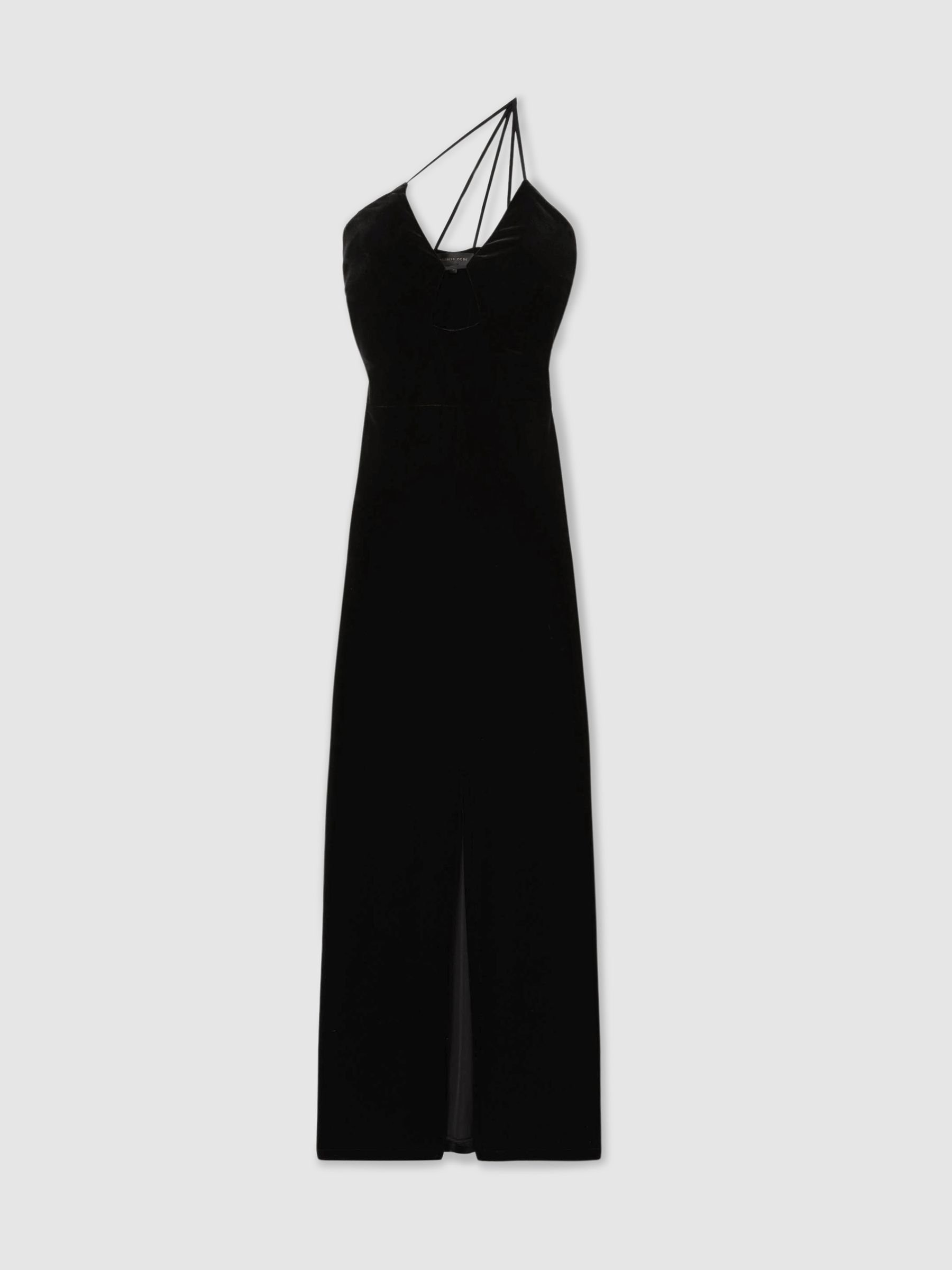 Undress Code Plunge-Neck Velvet Maxi Dress in Black - Image 2 of 6