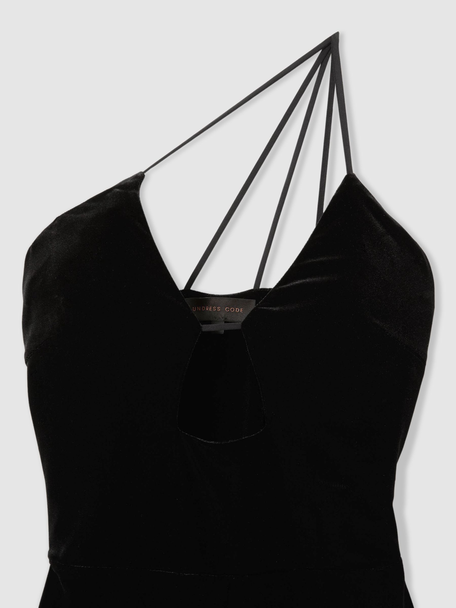 Undress Code Plunge-Neck Velvet Maxi Dress in Black - Image 6 of 6