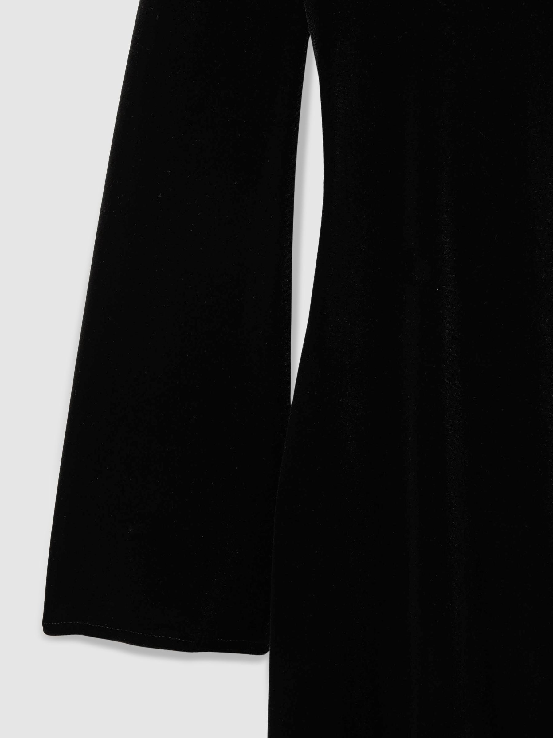 Code Open-Back Velvet Mini Dress in Black - Image 6 of 6