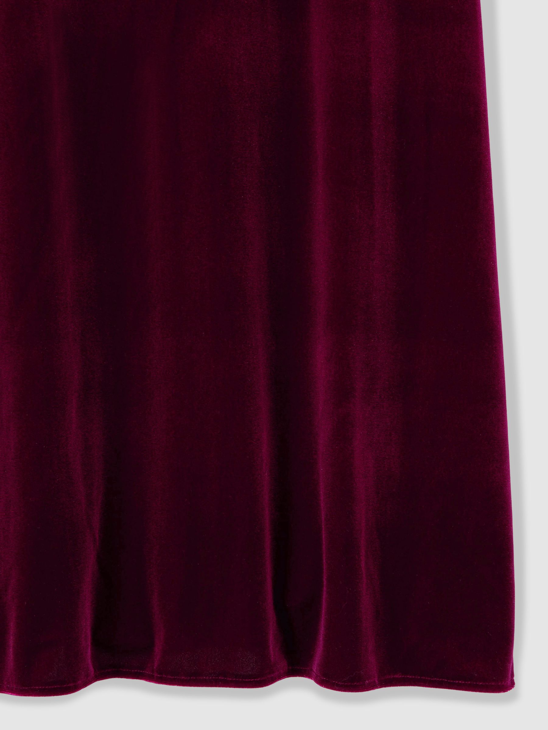 Code Open-Back Velvet Maxi Dress in Burgundy - Image 5 of 5