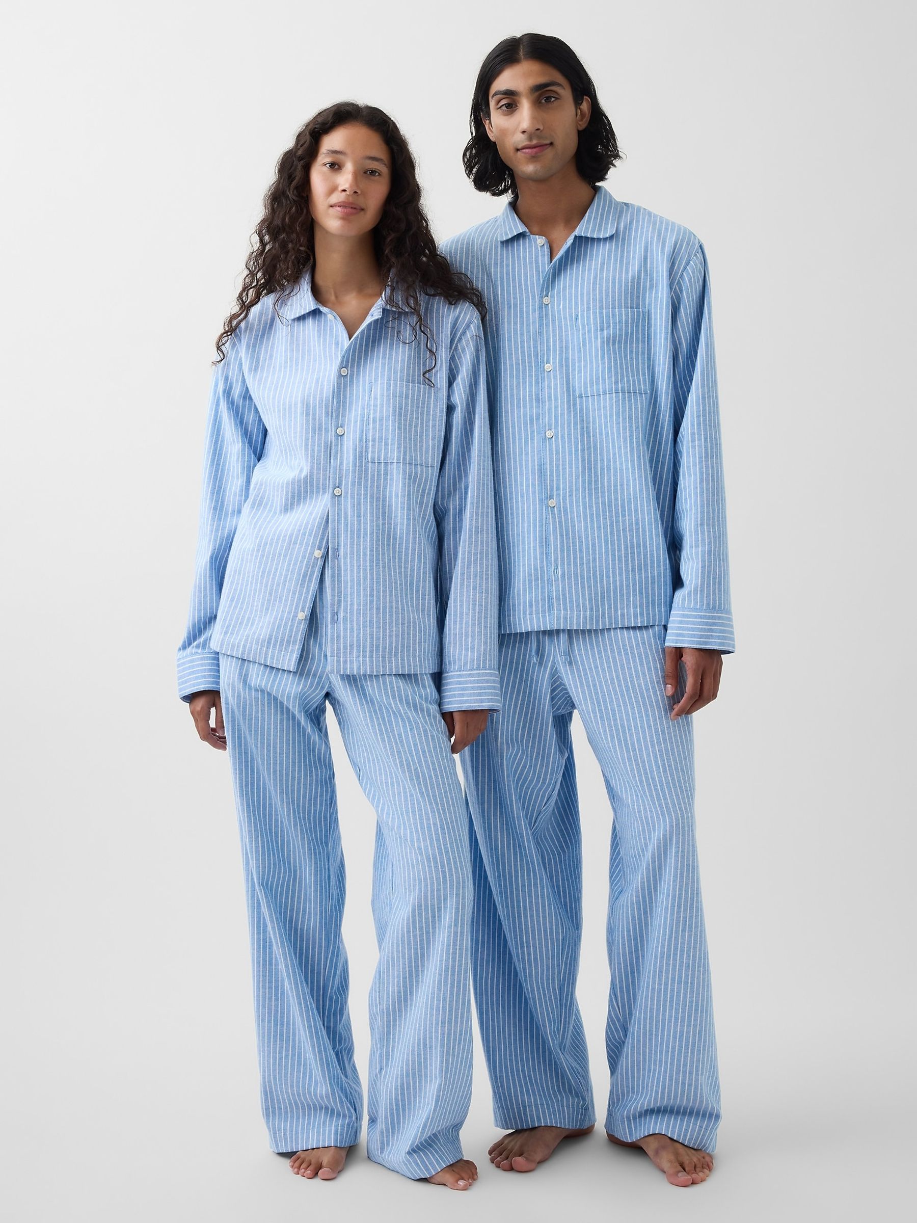 Blue Stripe Softest Flannel Pyjamas Shirt - Image 3 of 4