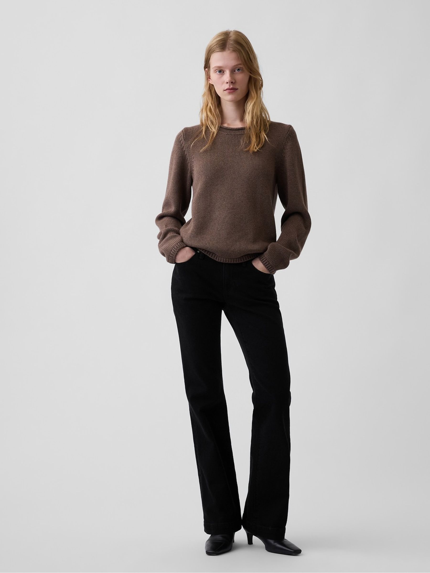 Brown Rolled Neck Jumper - Image 2 of 4