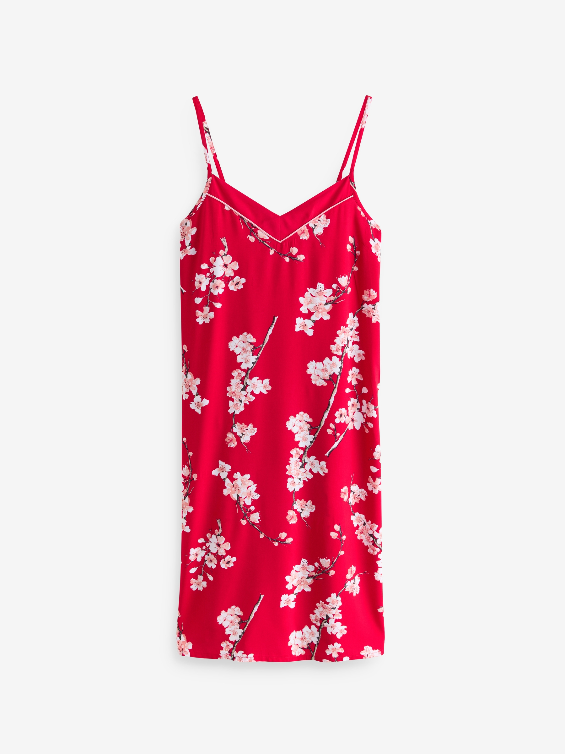 Red Japanese Cherry Blossom Slip - Image 6 of 9