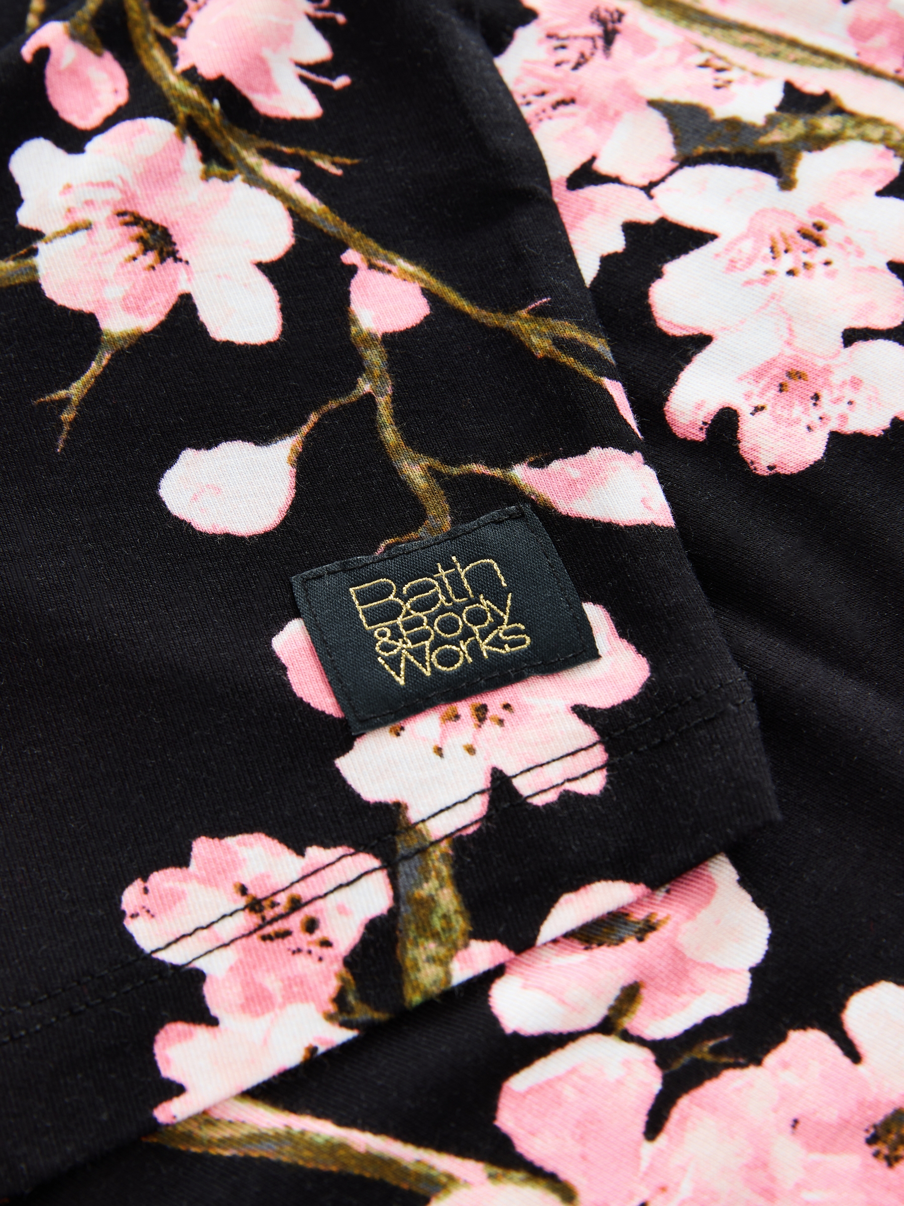 Black Japanese Cherry Blossom Night T-Shirt - Image 7 of 7