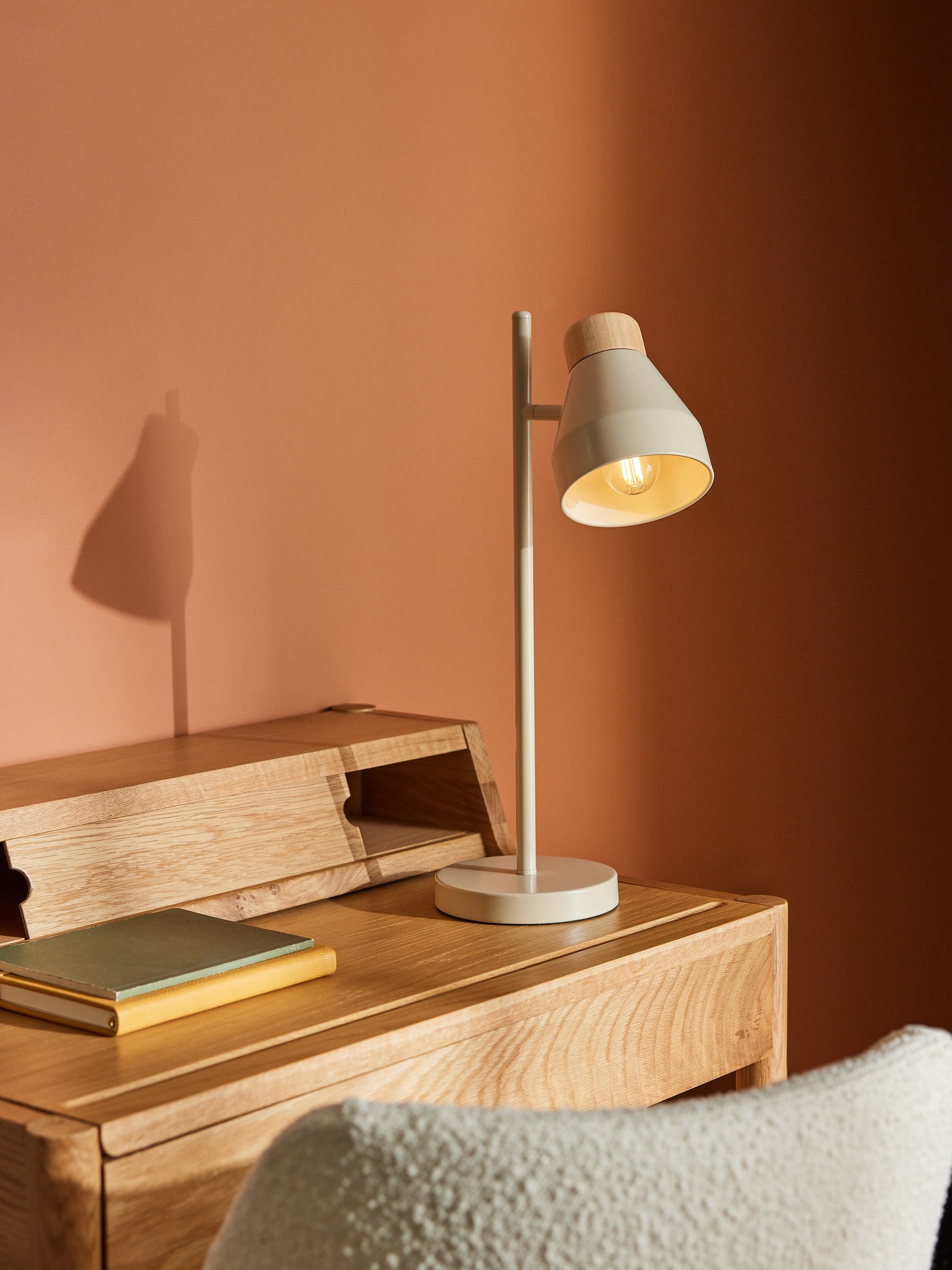 Albert Table Lamp in Cream - Image 1 of 3