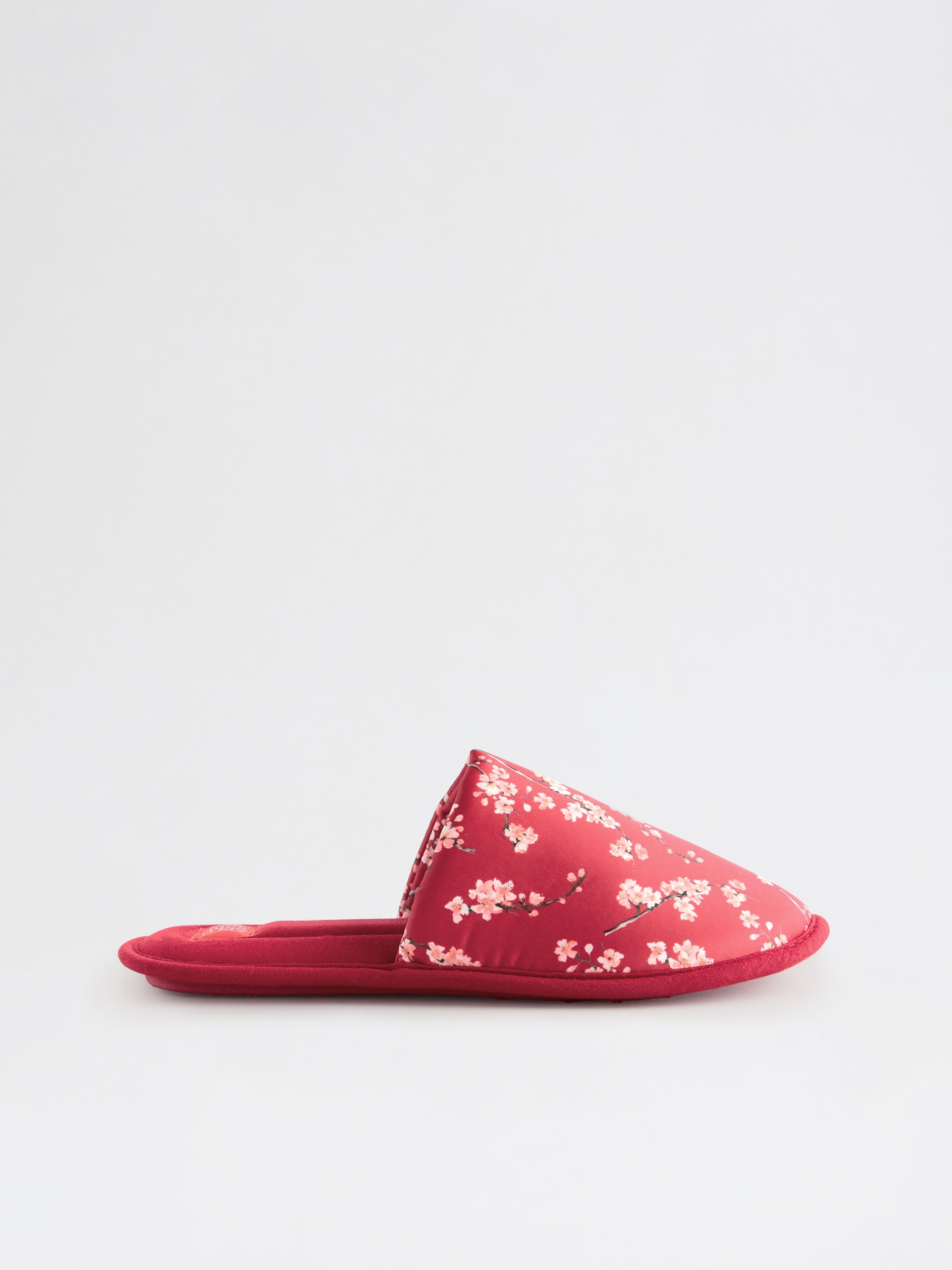 Red Japanese Cherry Blossom Mule Slippers - Image 3 of 8