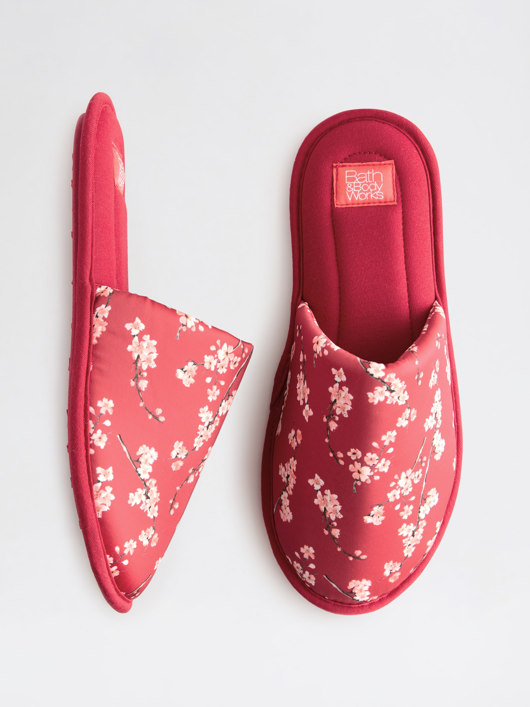 Red Japanese Cherry Blossom Mule Slippers - Image 5 of 8