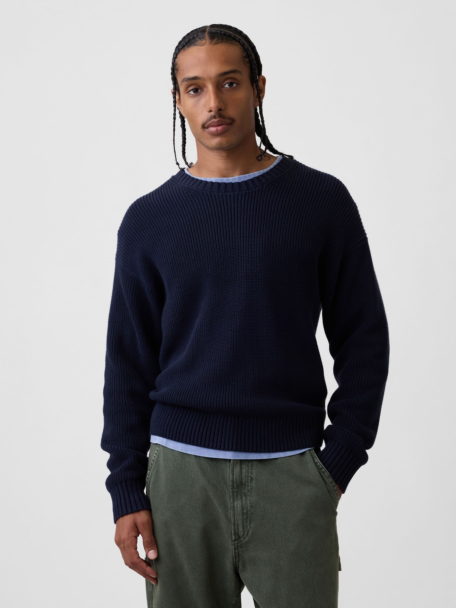 Navy Relaxed Shaker Jumper - Image 1 of 4