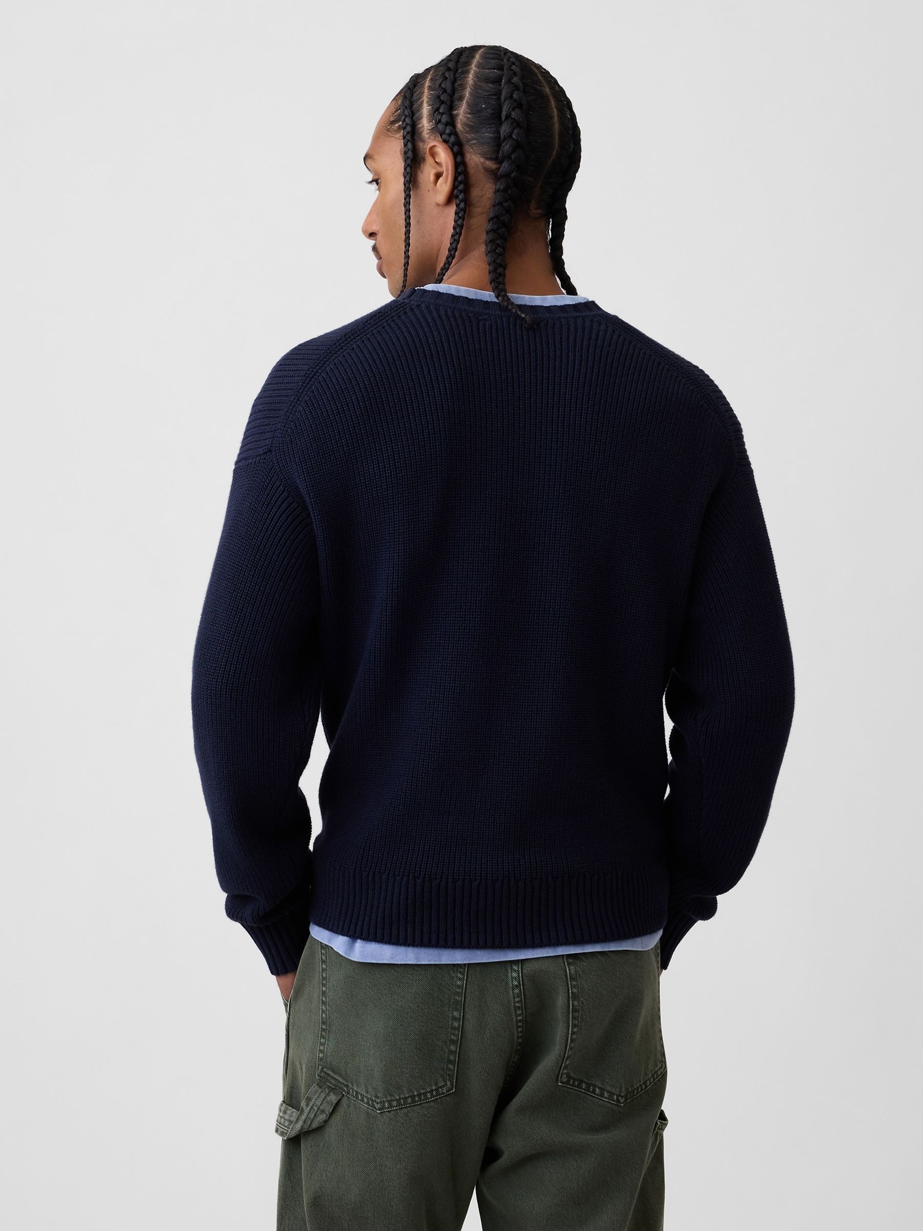 Navy Relaxed Shaker Jumper - Image 2 of 4