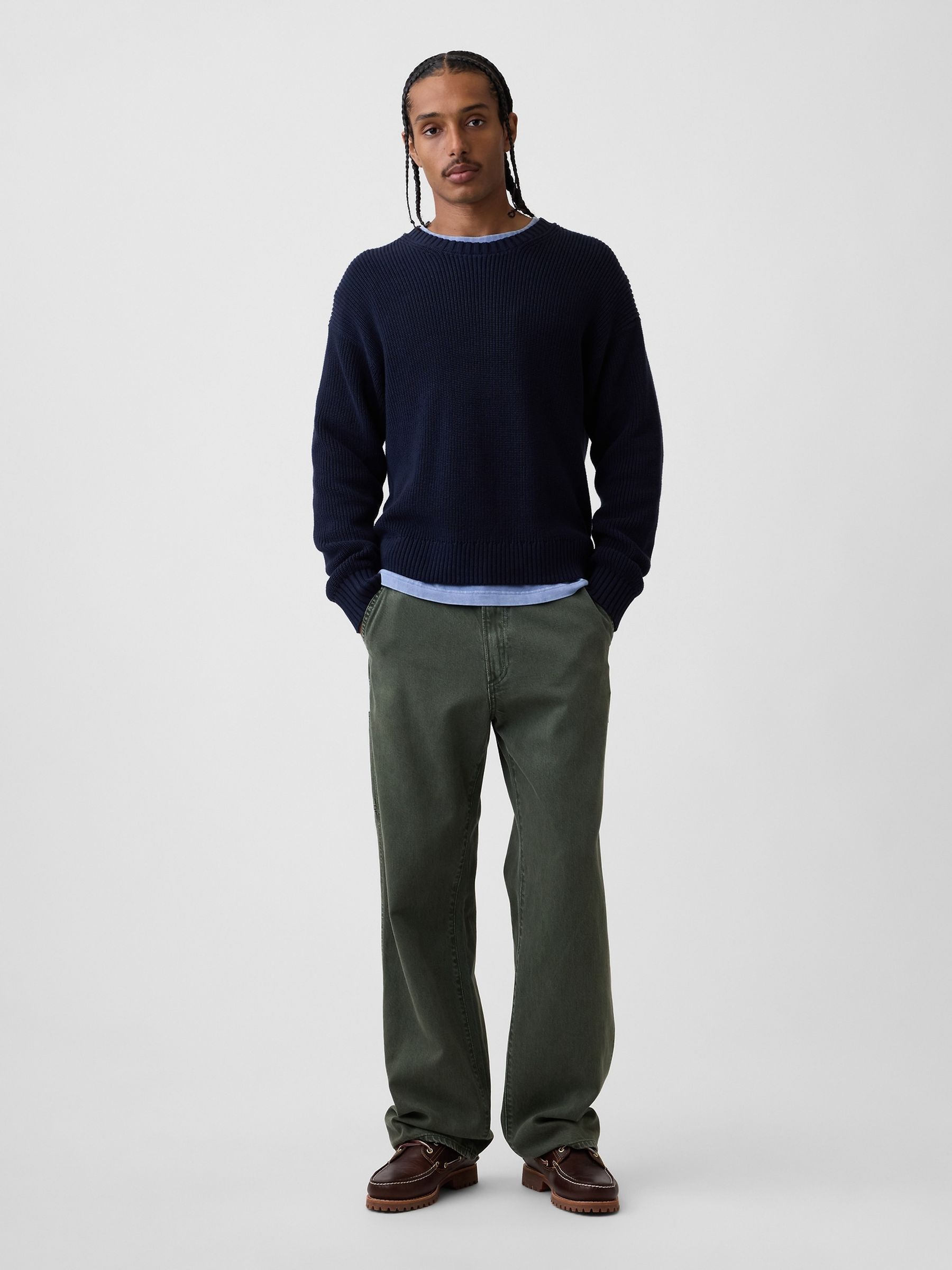 Navy Relaxed Shaker Jumper - Image 3 of 4