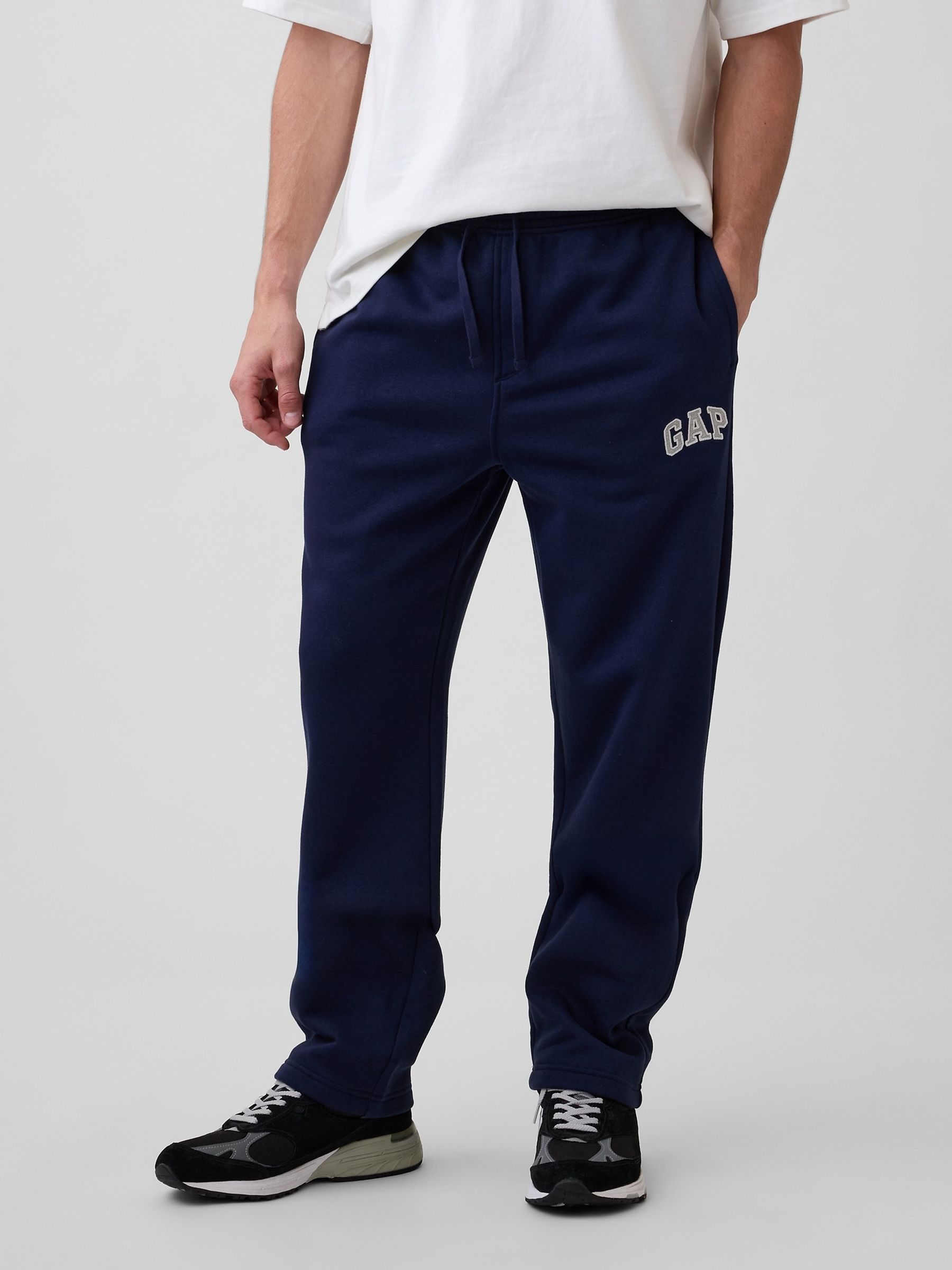 Navy Logo Straight-Leg Joggers - Image 1 of 4