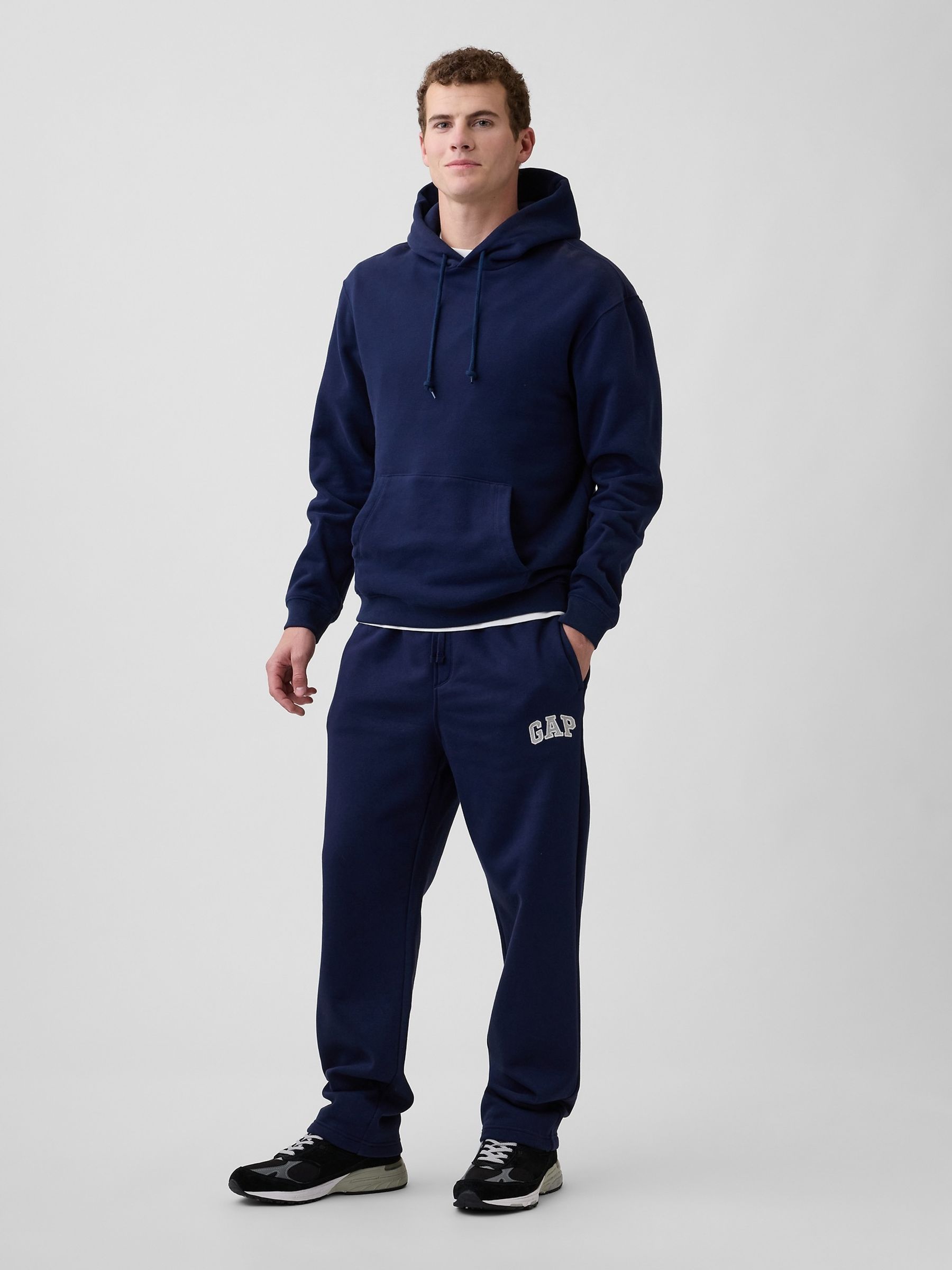 Navy Logo Straight-Leg Joggers - Image 3 of 4