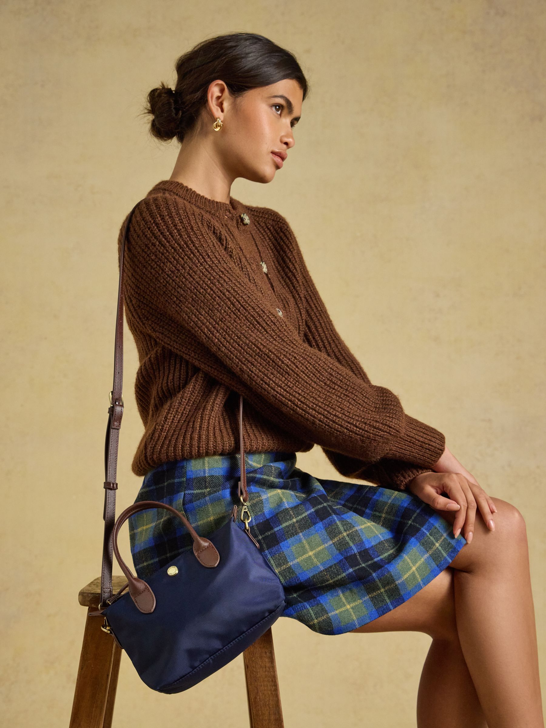 Mini Navy Crossbody Handbag - Image 2 of 8 Mini Navy Crossbody Handbag - Image 2 of 8