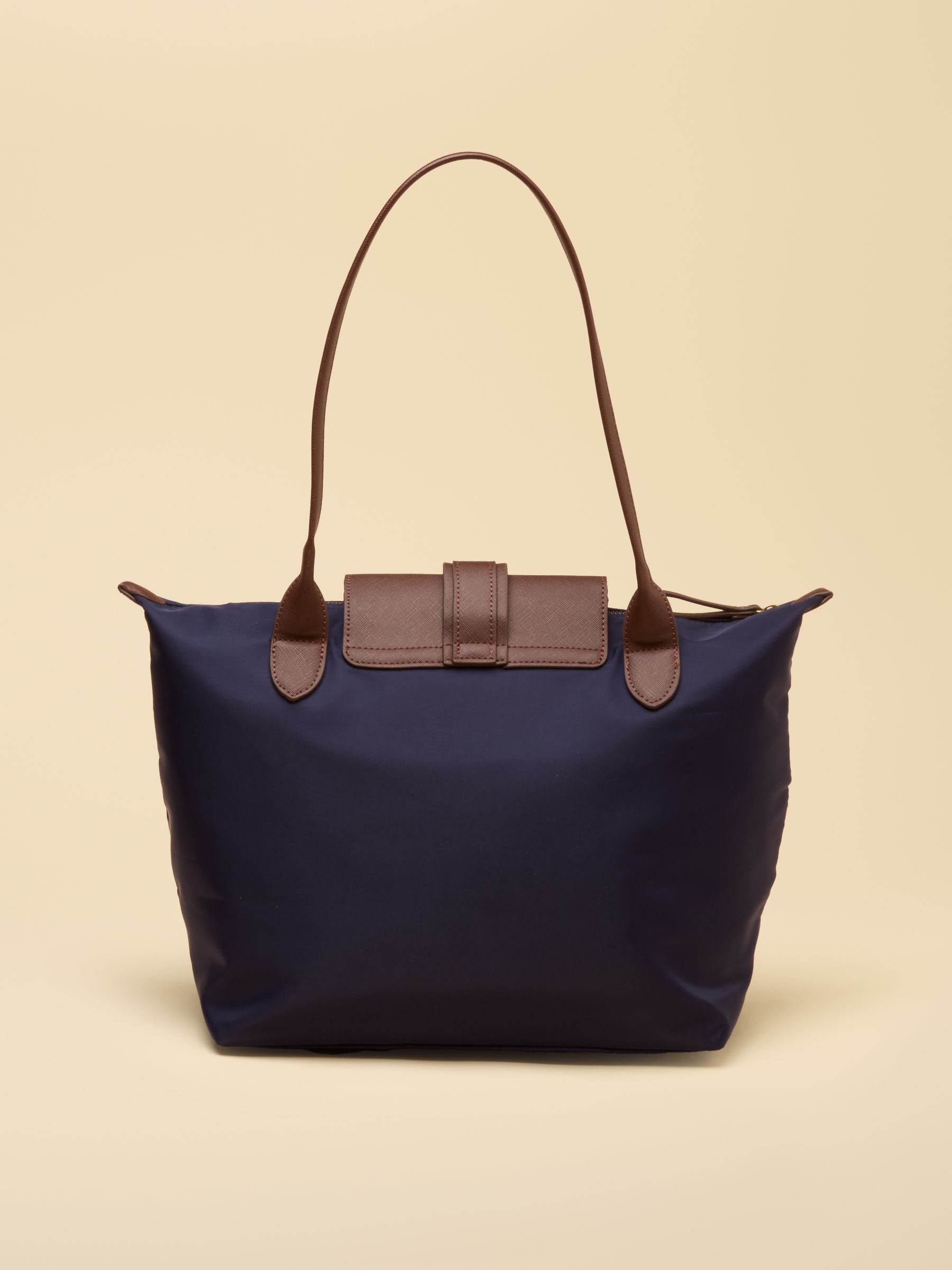 Edie Navy Zip Top Shopper Bag - Image 6 of 8