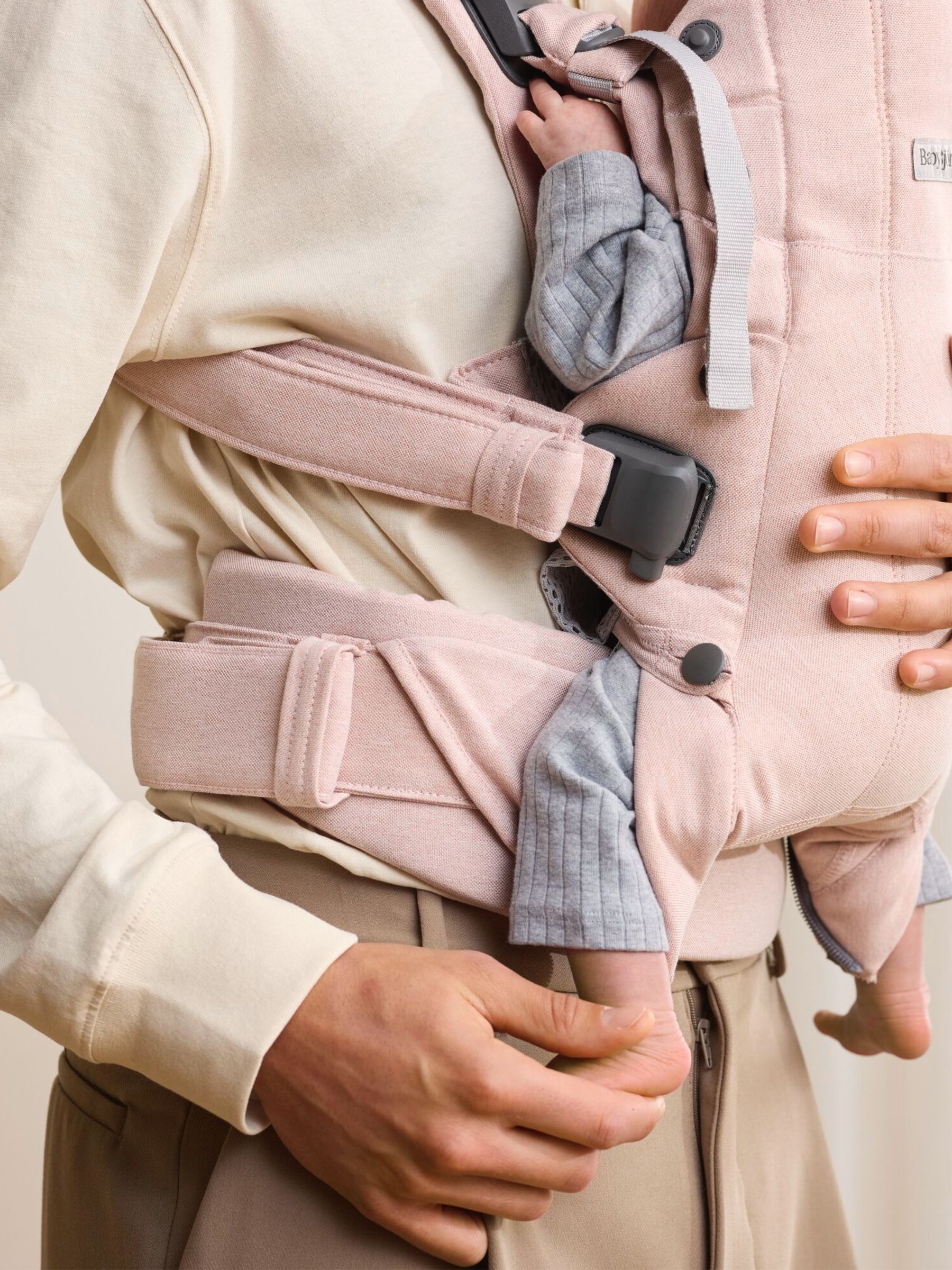 BabyBjörn Light Pink Baby Carrier Harmony Woven Mélangé - Image 2 of 6