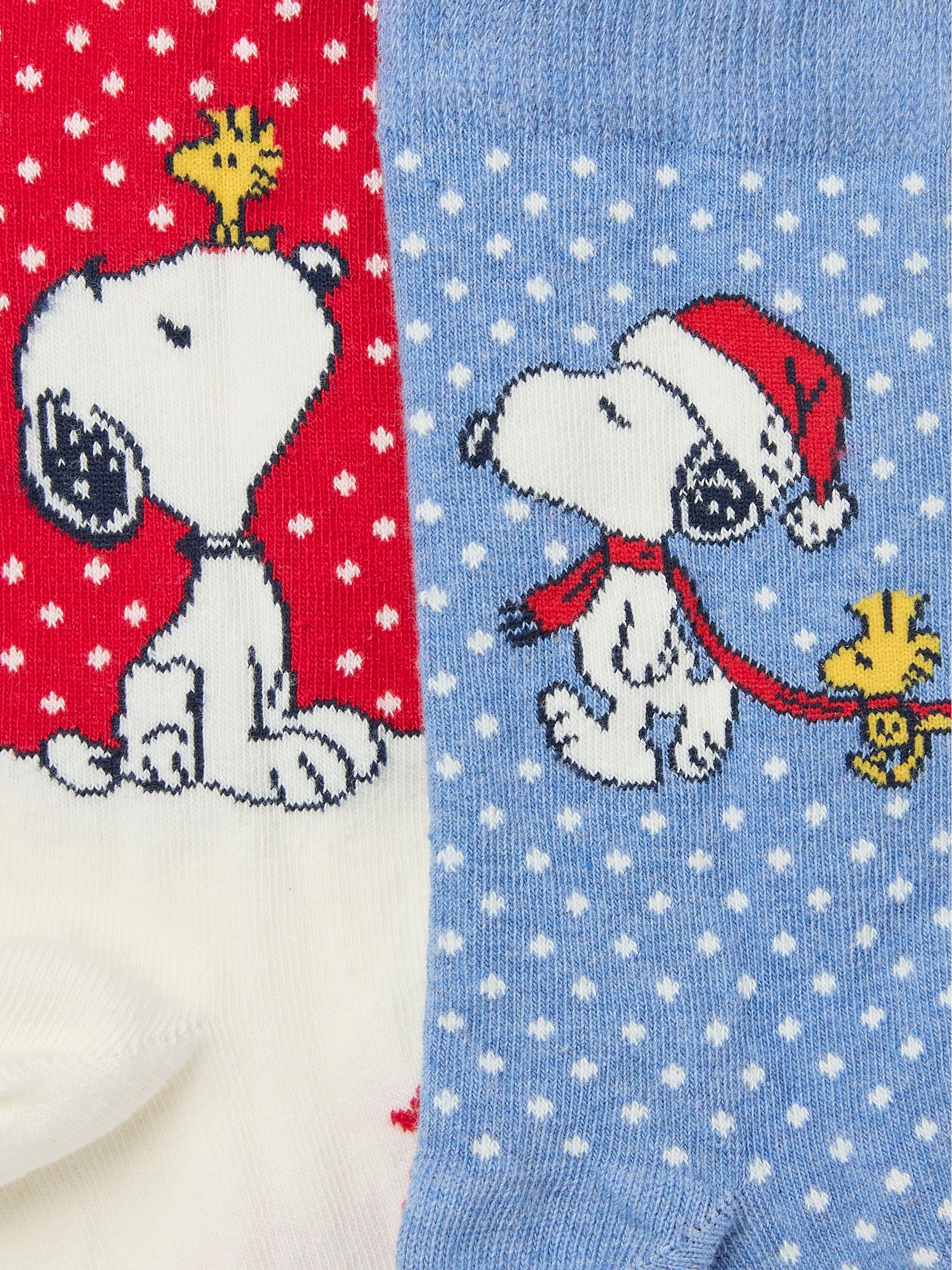 Multicolour 2 Pairs of Snoopy Socks - Image 2 of 2 Multicolour 2 Pairs of Snoopy Socks - Image 2 of 2
