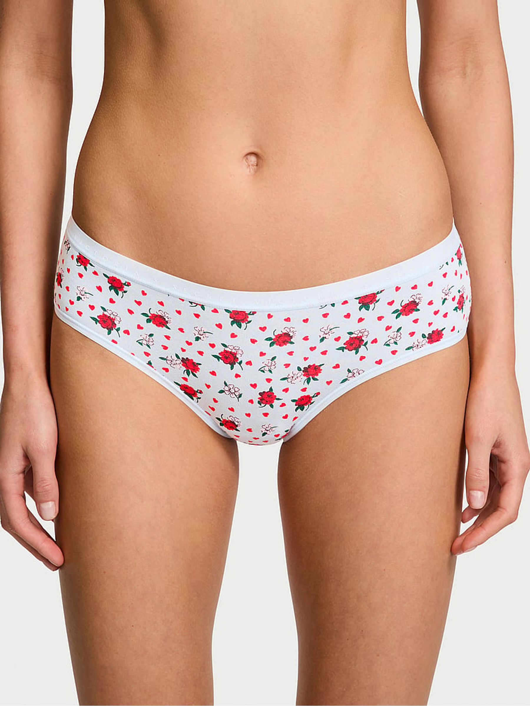 Blue Floral Heart Hipster Knickers - Image 1 of 3