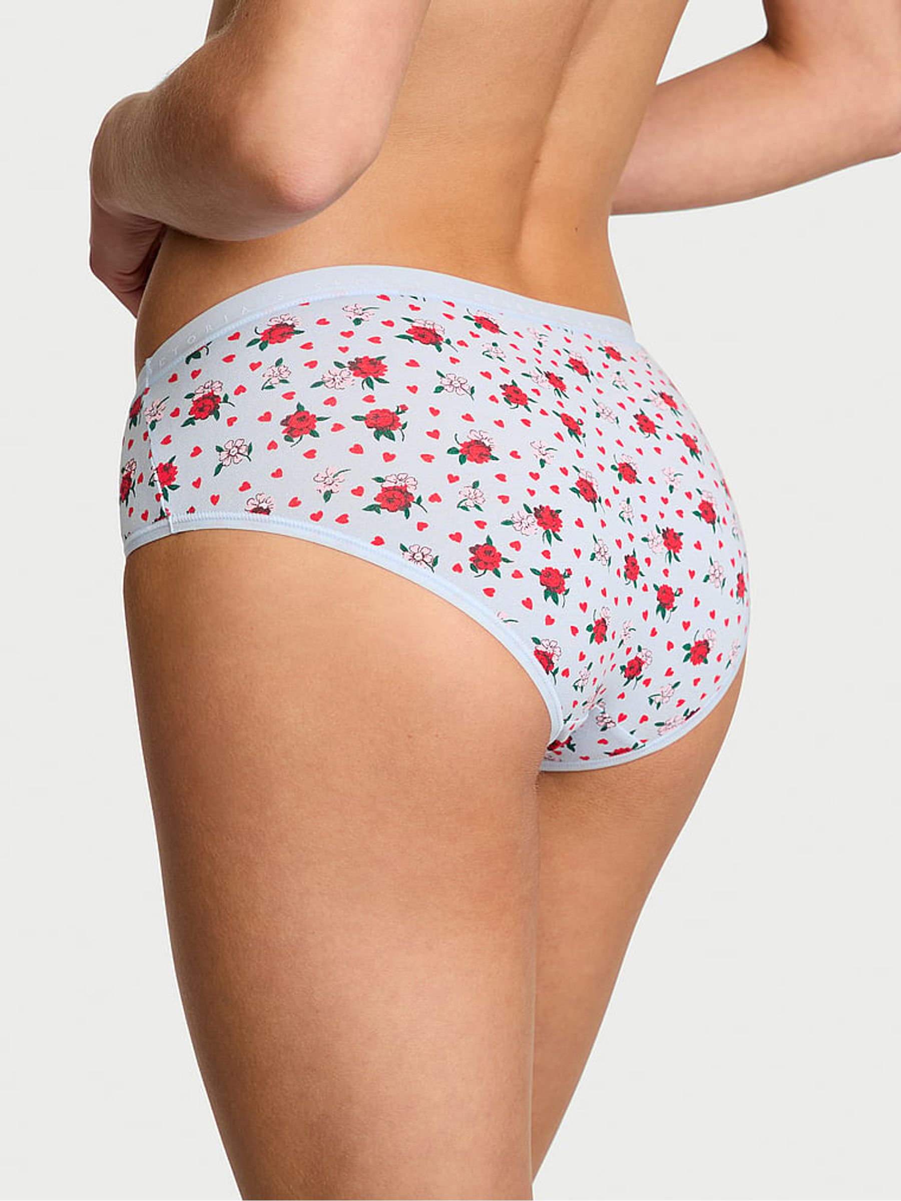 Blue Floral Heart Hipster Knickers - Image 2 of 3
