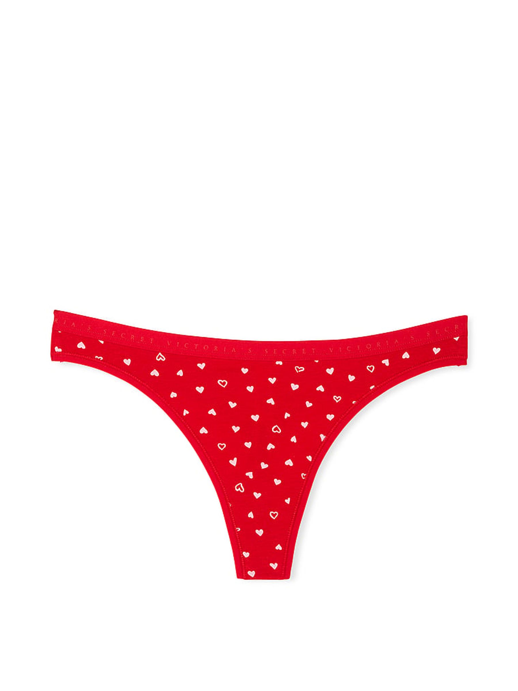 Lipstick Red Mini Hearts Thong Knickers - Image 3 of 3
