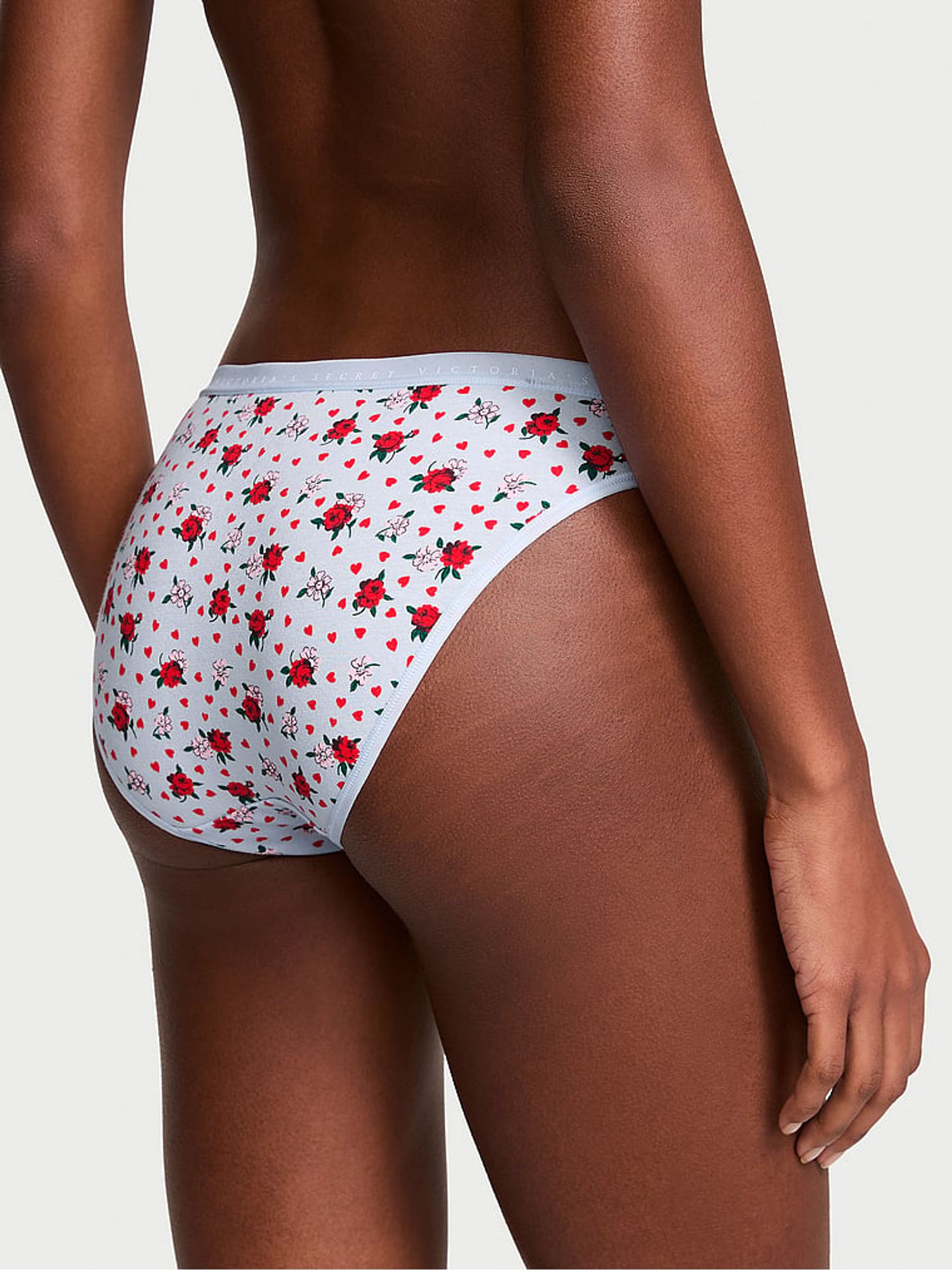 Blue Floral Heart Bikini Knickers - Image 2 of 3