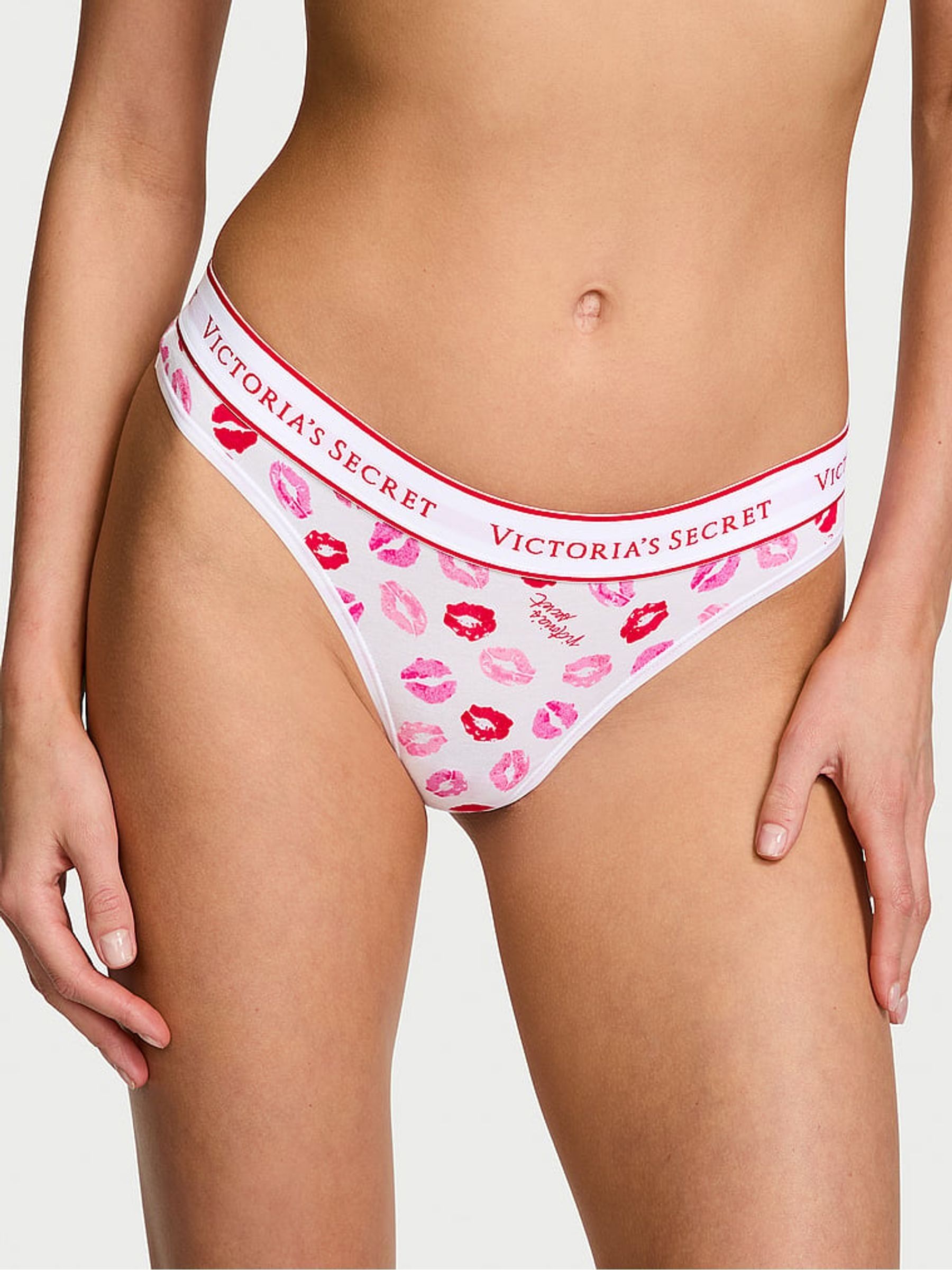 White Kisses Thong Knickers - Image 1 of 3