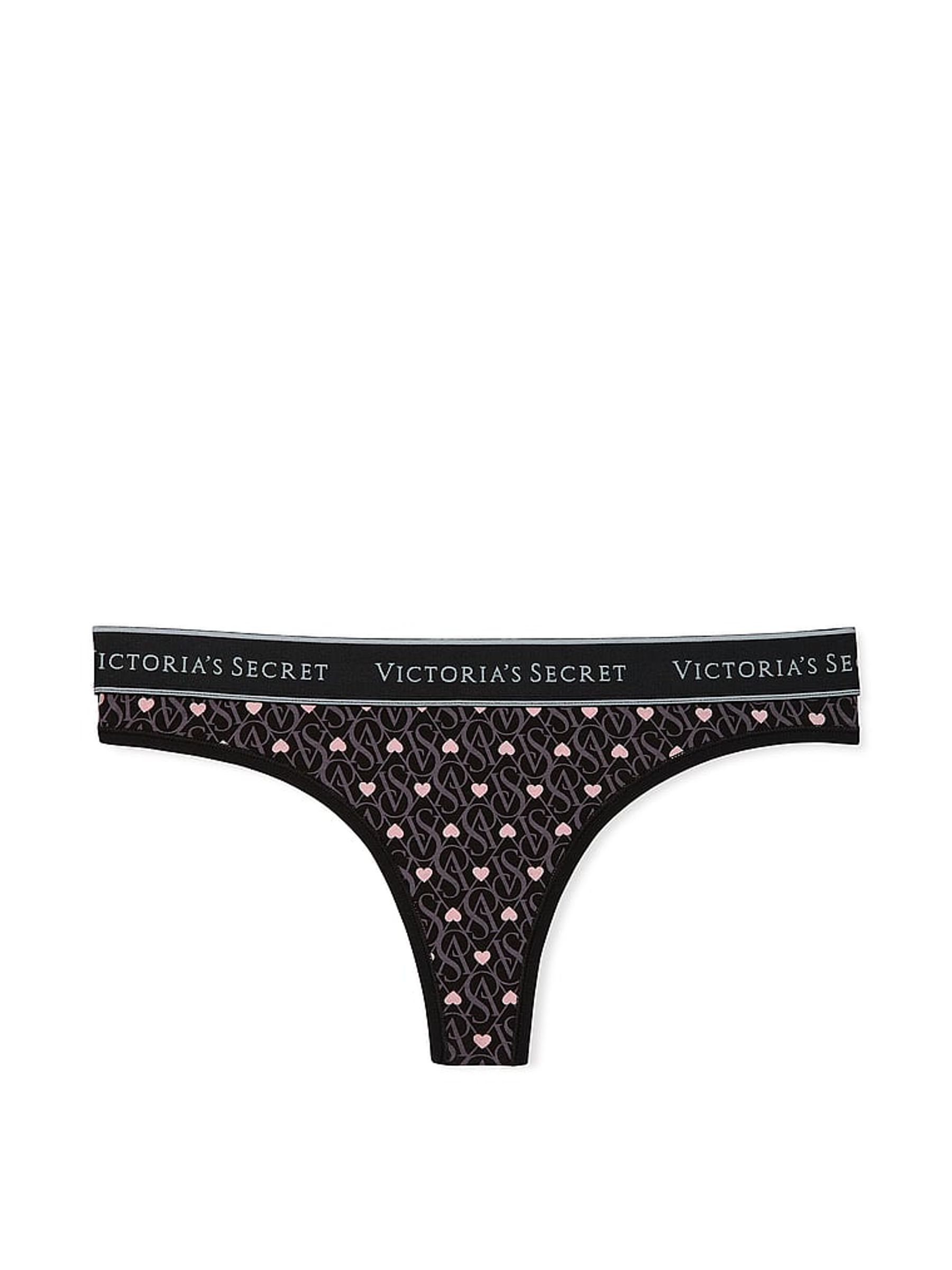 Black Hearts Thong Knickers - Image 3 of 3