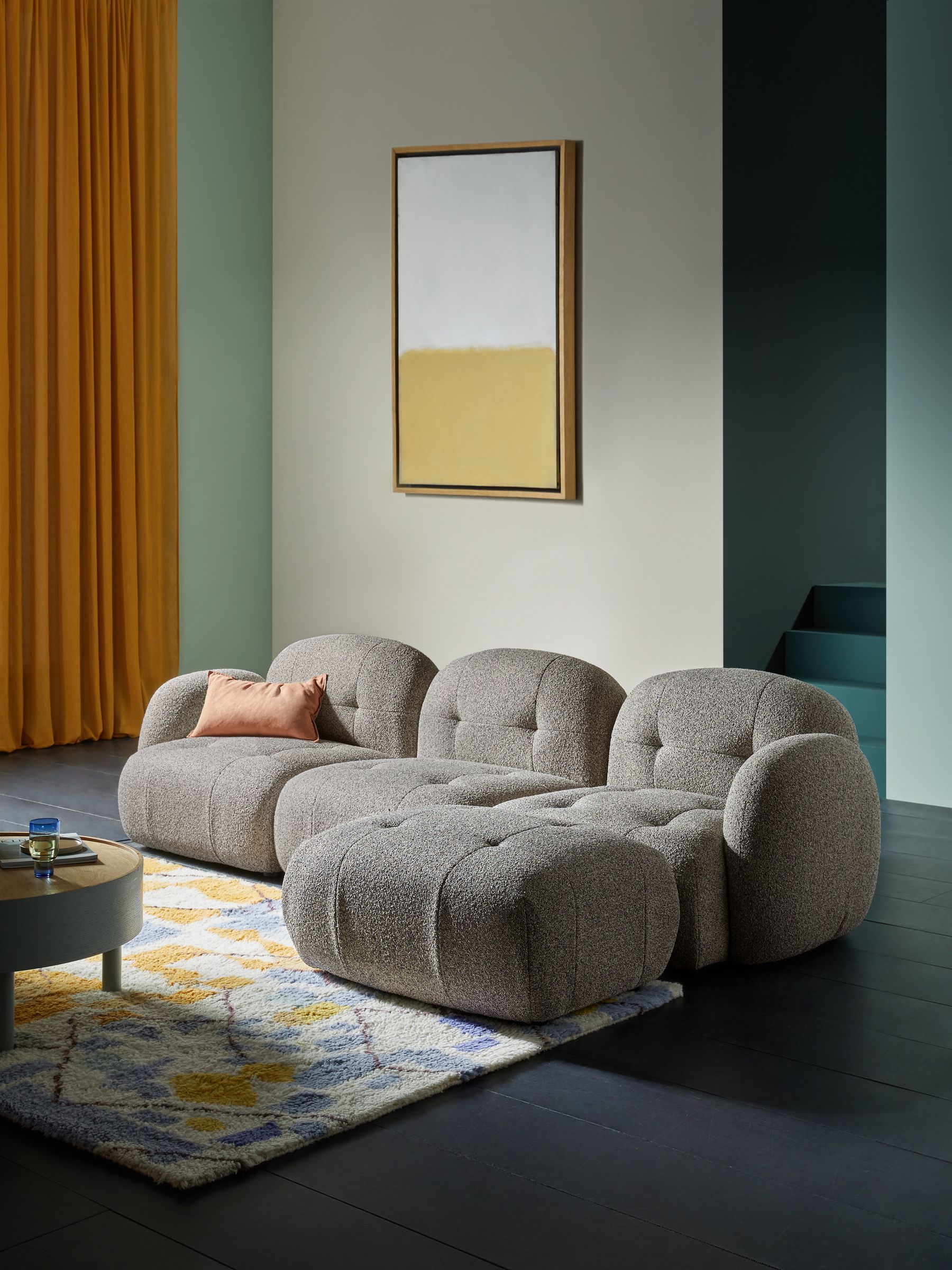 Alban Modular Sofa in Grey Marl Pax Boucle - Image 2 of 7